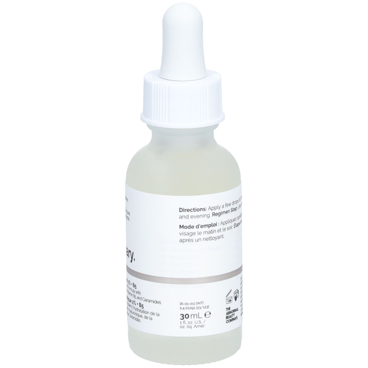 The Ordinary Hyaluronic Acid 2% + B5 Serumflasche mit 30 ml Füllmenge.