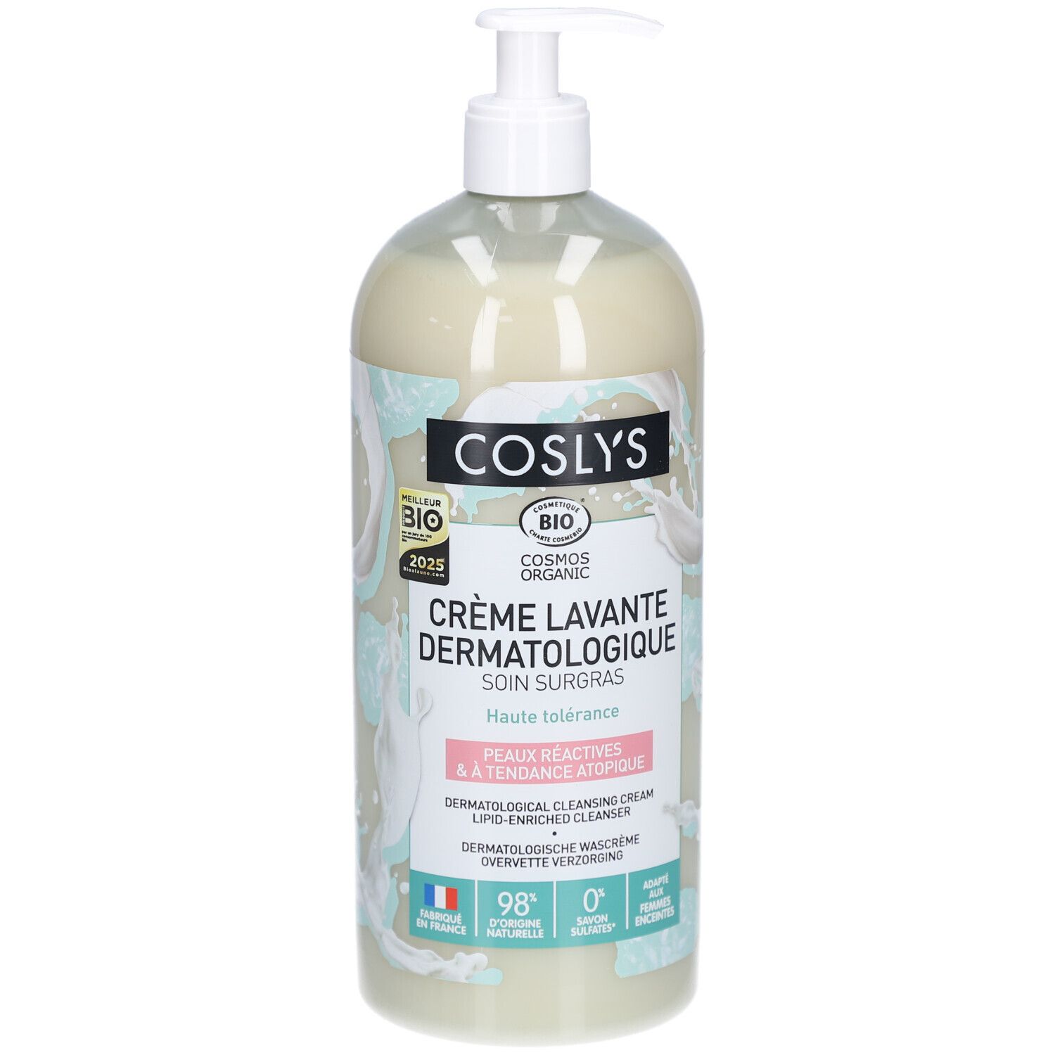 Coslys Creme lavante dermatologique - Haute tolerance 1L 1 l