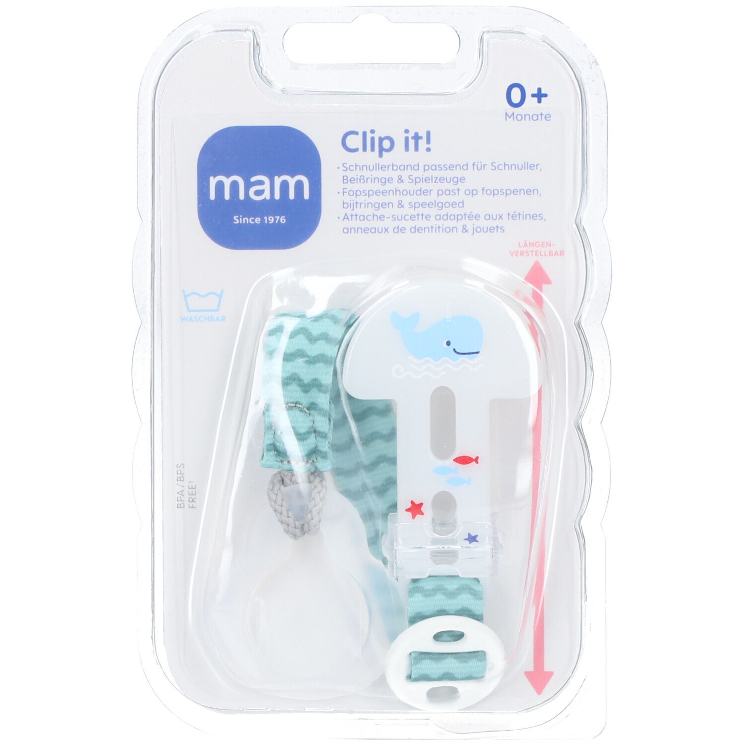 MAM Clip-it! Fopspeenhouder 1 St Schnullerkette