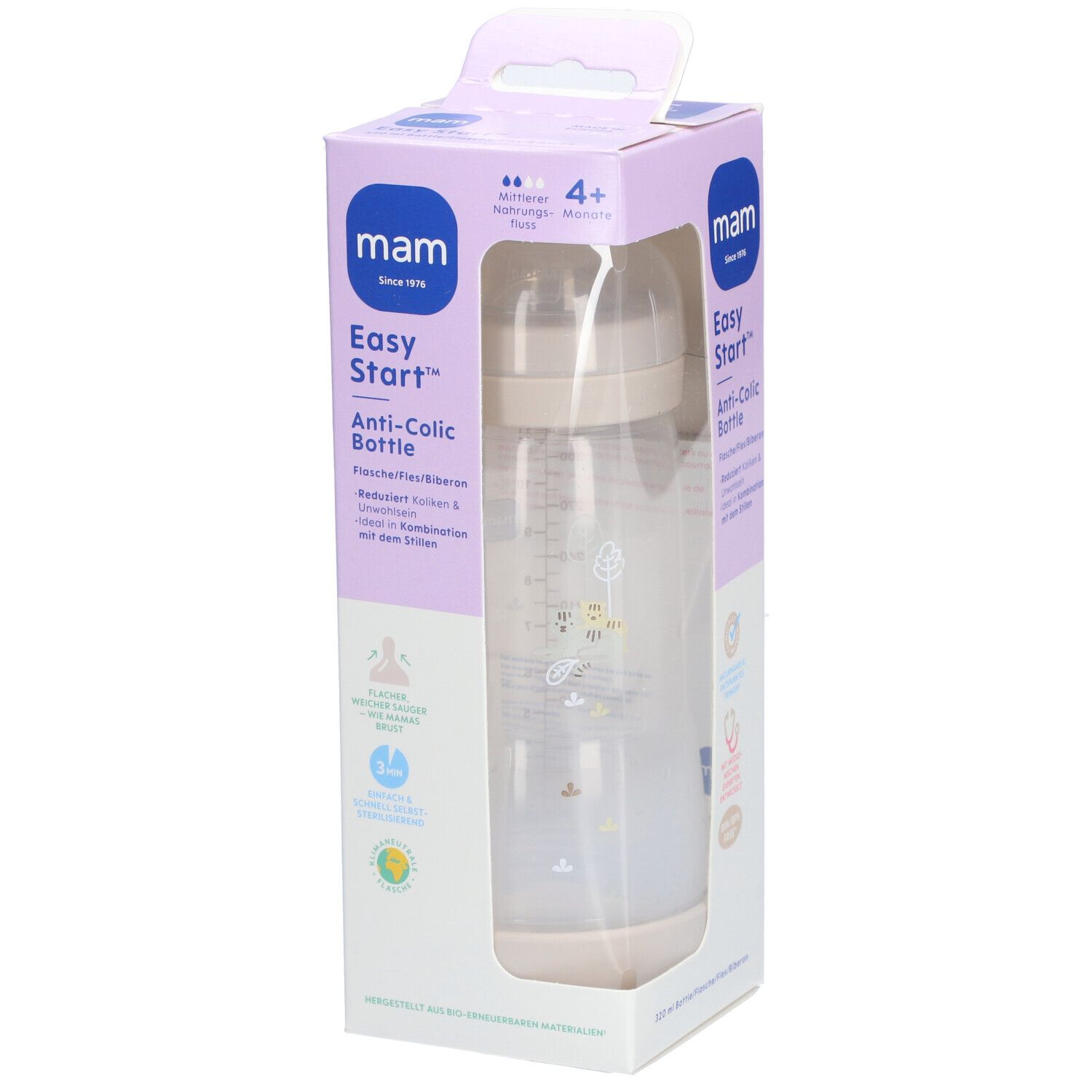 MAM Easy Start Anti-Colic Zuigfles Matt Unisex 4 Maanden+ 320 ml Flaschen