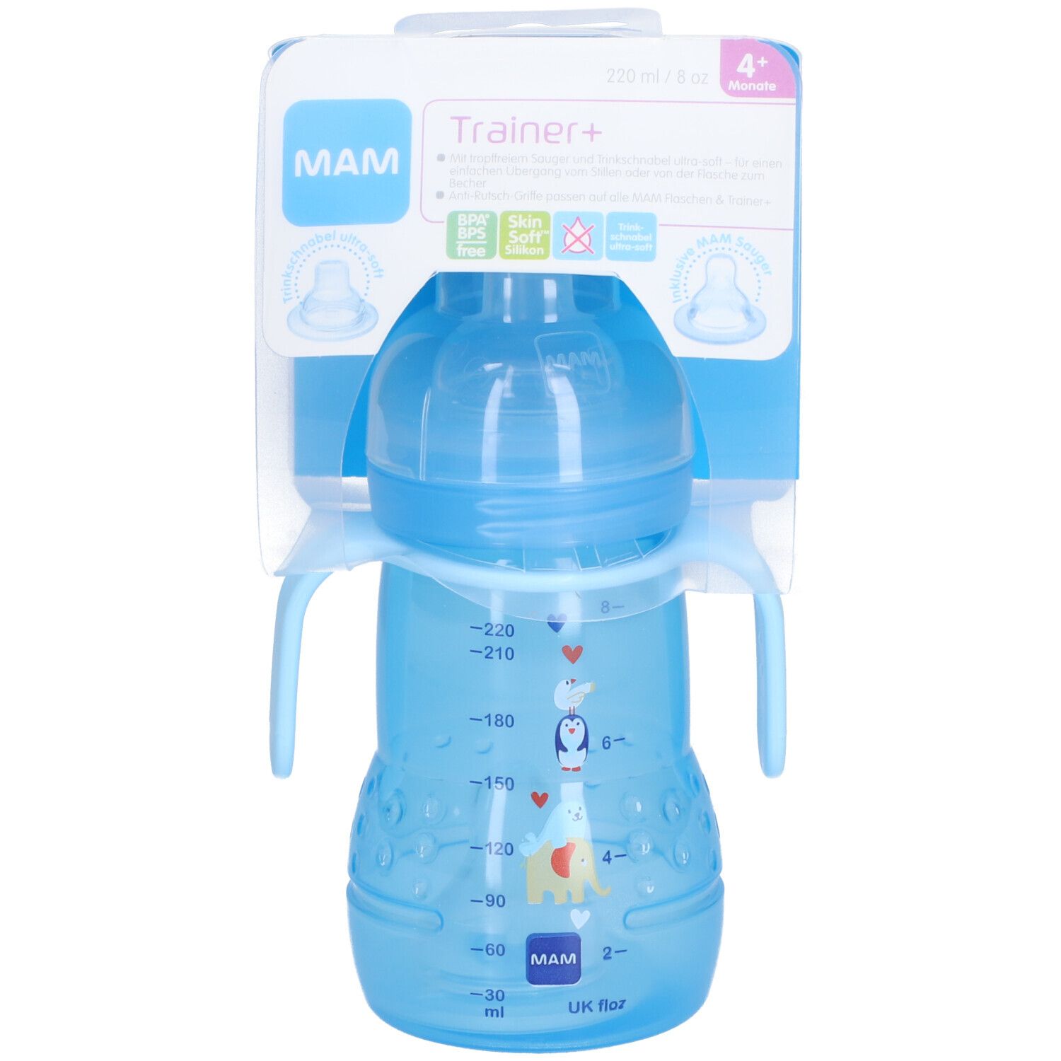 MAM Trainer+ Oefenbeker Boy 220ml 220 ml Babyflasche