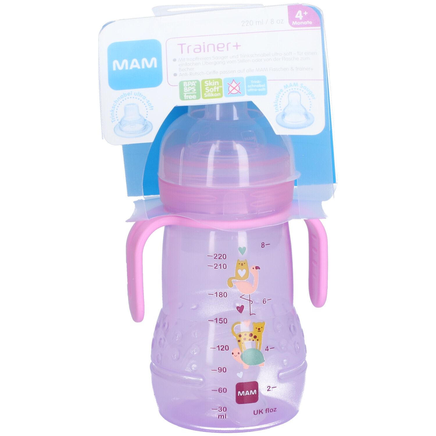 MAM Trainer+ Oefenbeker Girl 220ml 220 ml Babyflasche