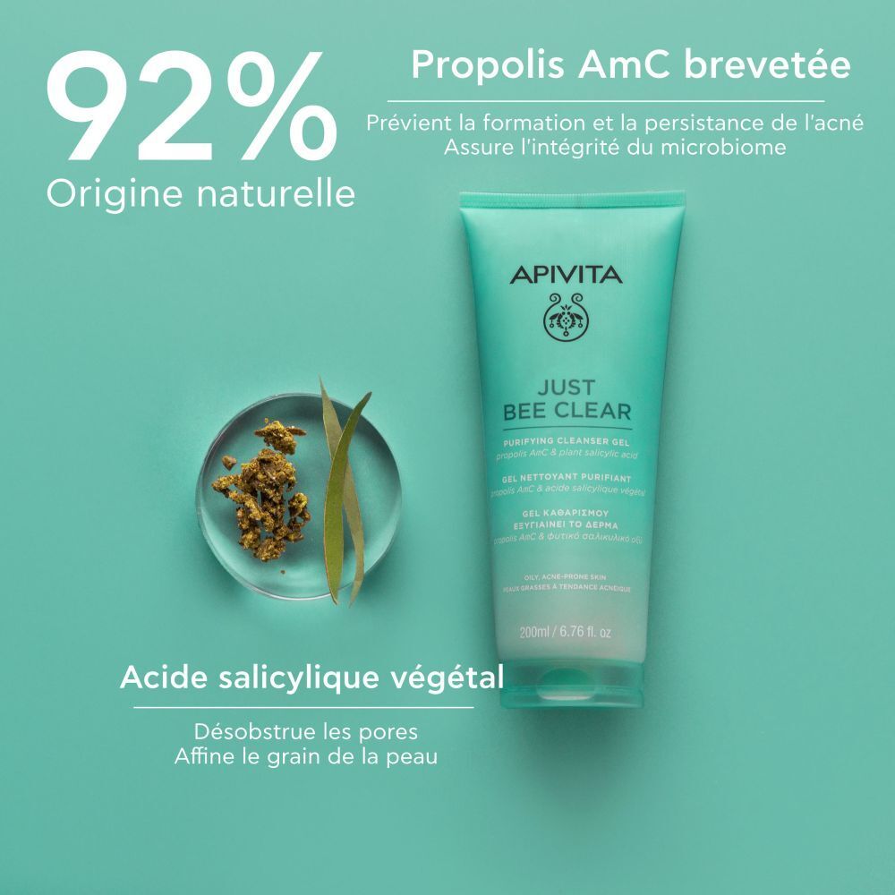 Apivita Just Bee Clear Gel Nettoyant Purifiant