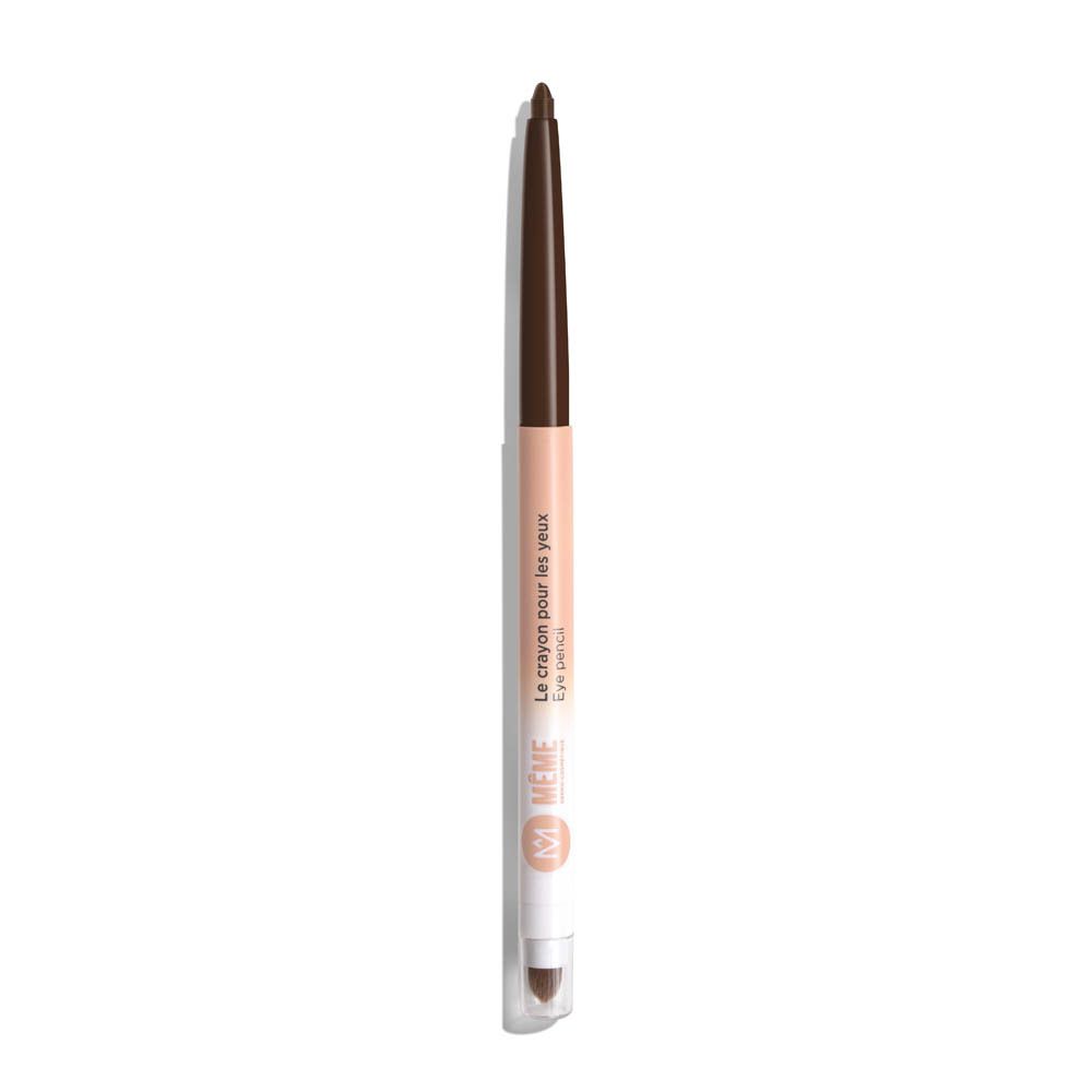 Crayon yeux brun. Marque Même. Crayon pêche et blanc.