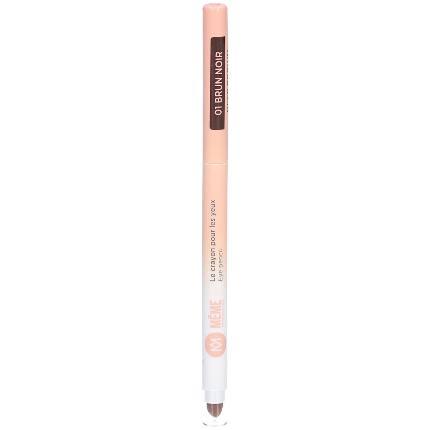 Crayon yeux brun. Code couleur 01 Brun Noir. Marque Même. Crayon pêche et blanc.