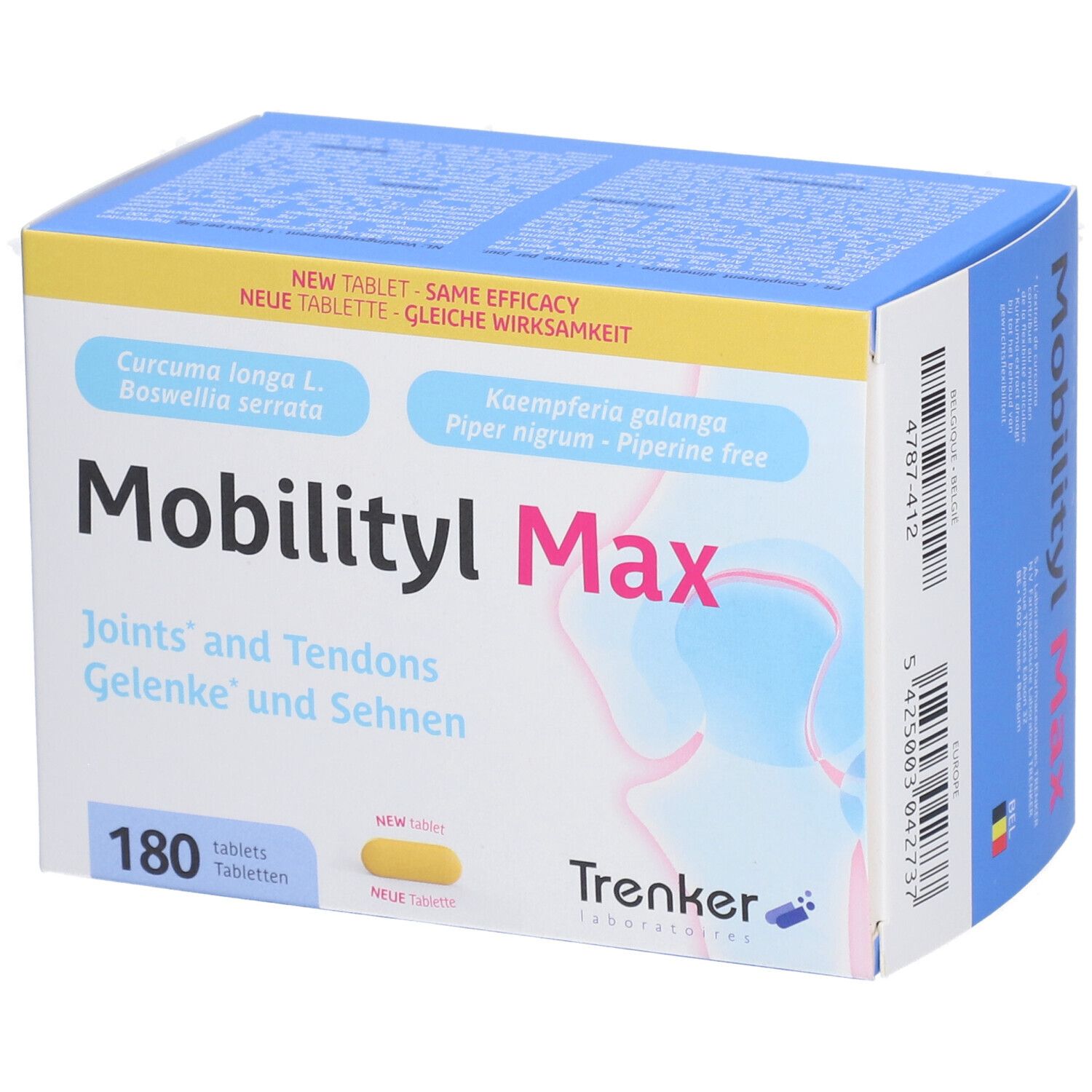 Mobilityl MAX | Kurkuma voor gewrichten en pezen 180 Gecomprimeerde tabletten