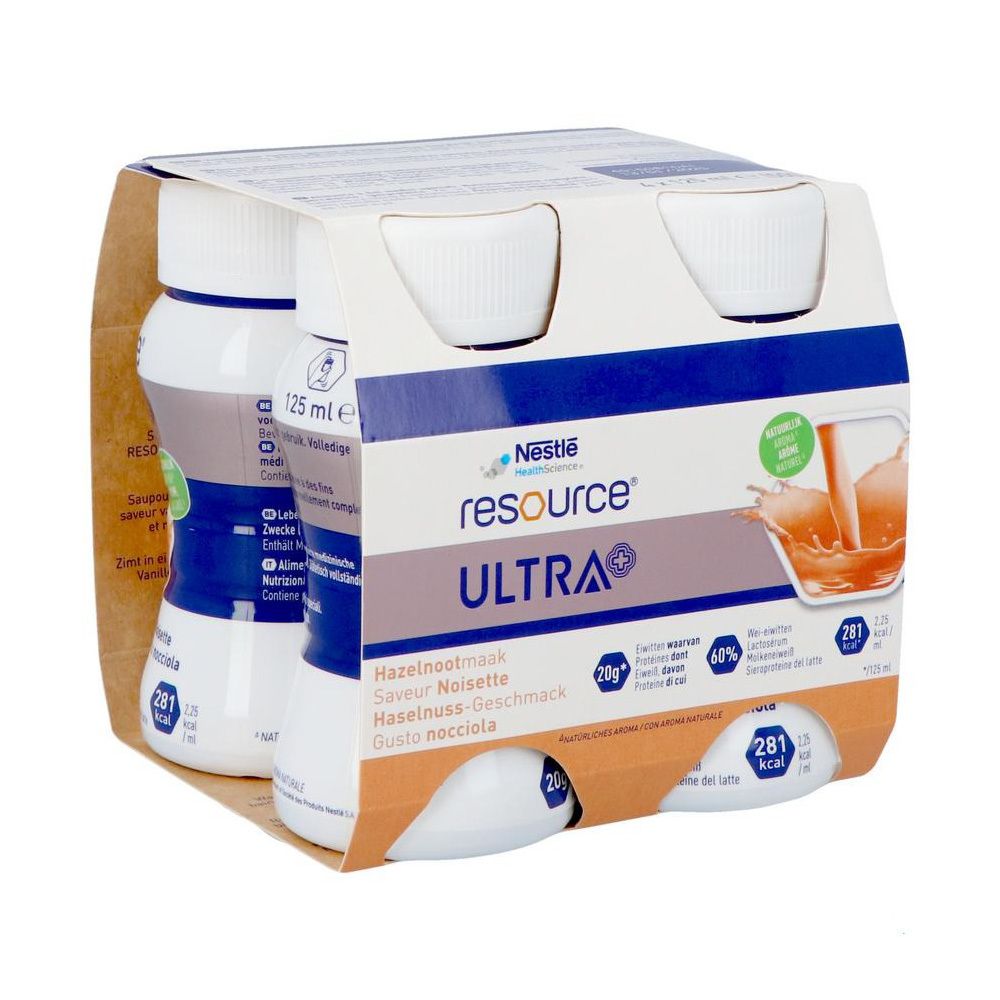 Resource Ultra+ Saveur Noisette 4x125ml
