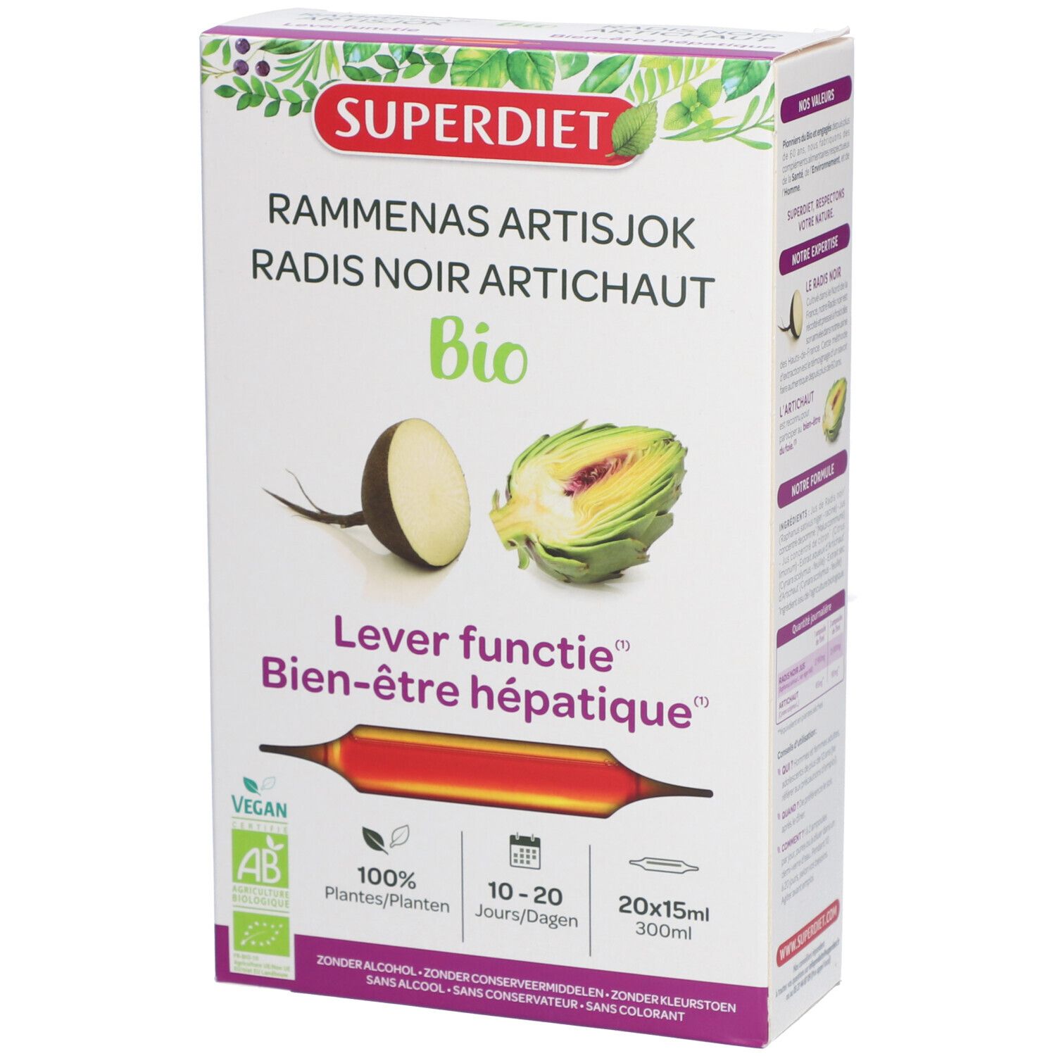 Superdiet Rammenas - Artisjok Bio 20x10 Ampoules