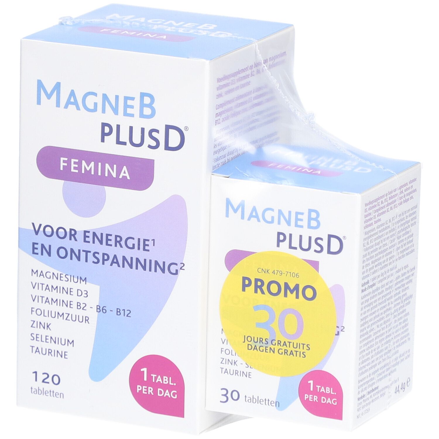 MagneBplusD® Femina | Magnesium, Vitamines B en Vitamine D 120+30 Tabletten