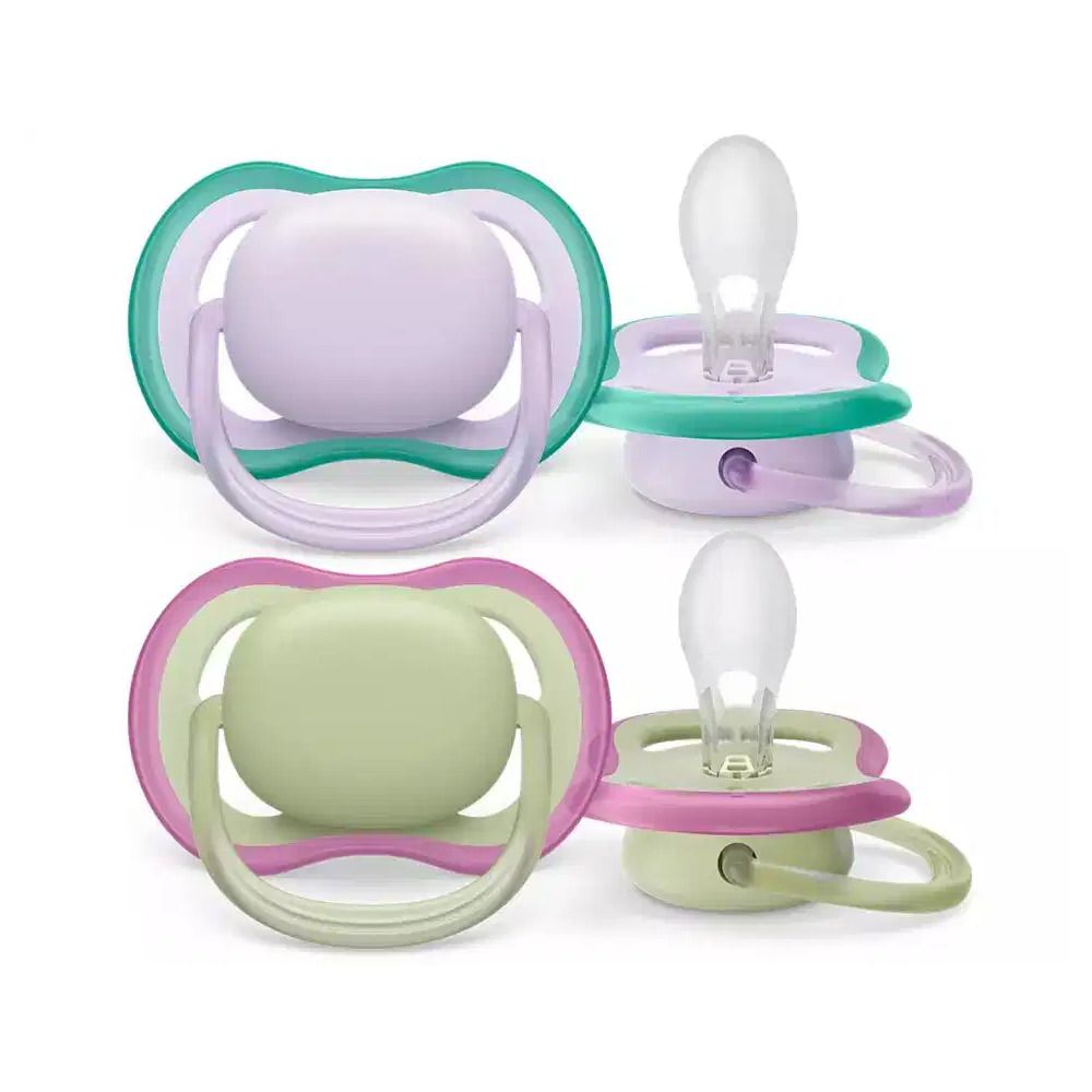 Philips Avent Tétine +0Mois Ultra Air Pistache Lilas