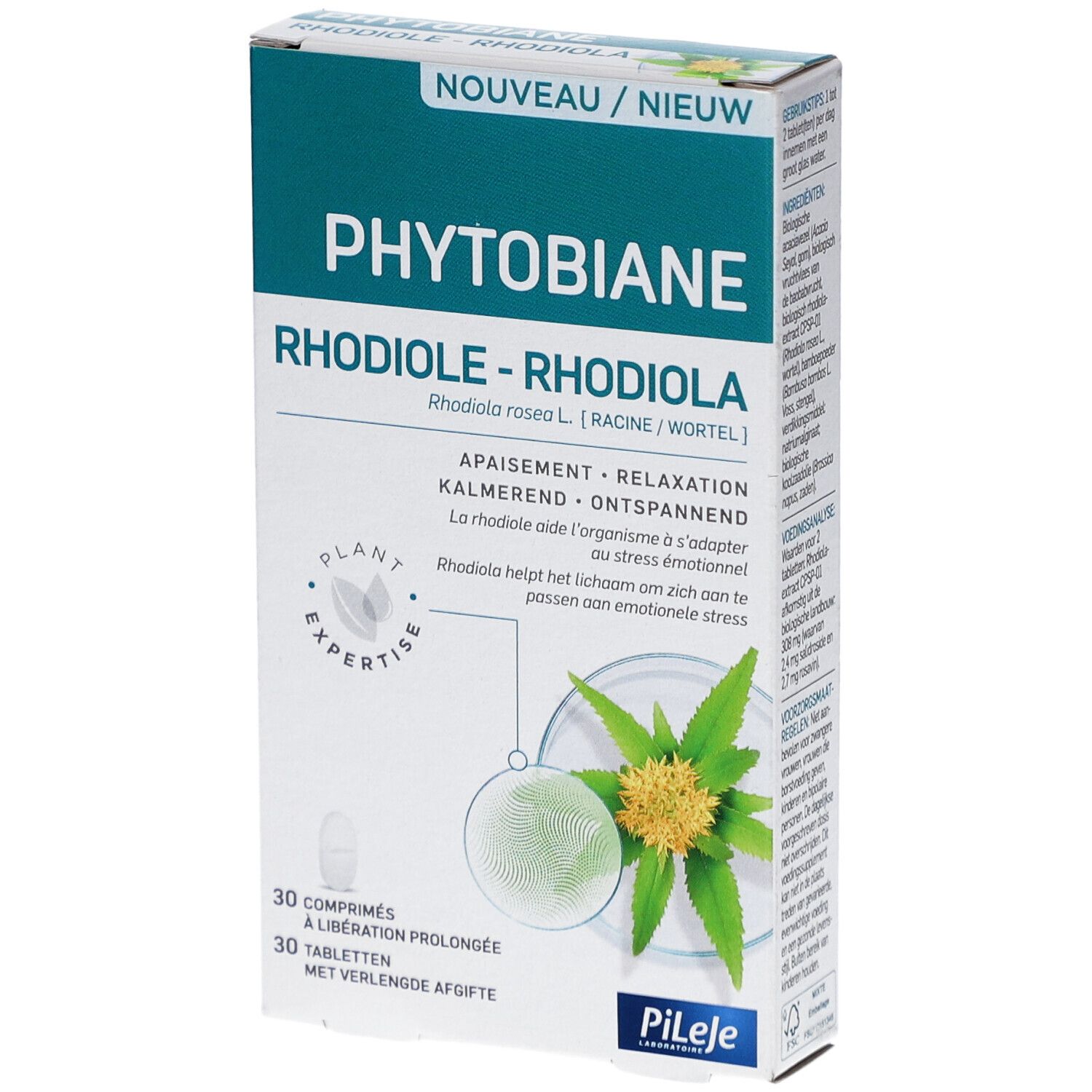 PiLeJe Phytobiane Rhodiola 30 Gecomprimeerde tabletten