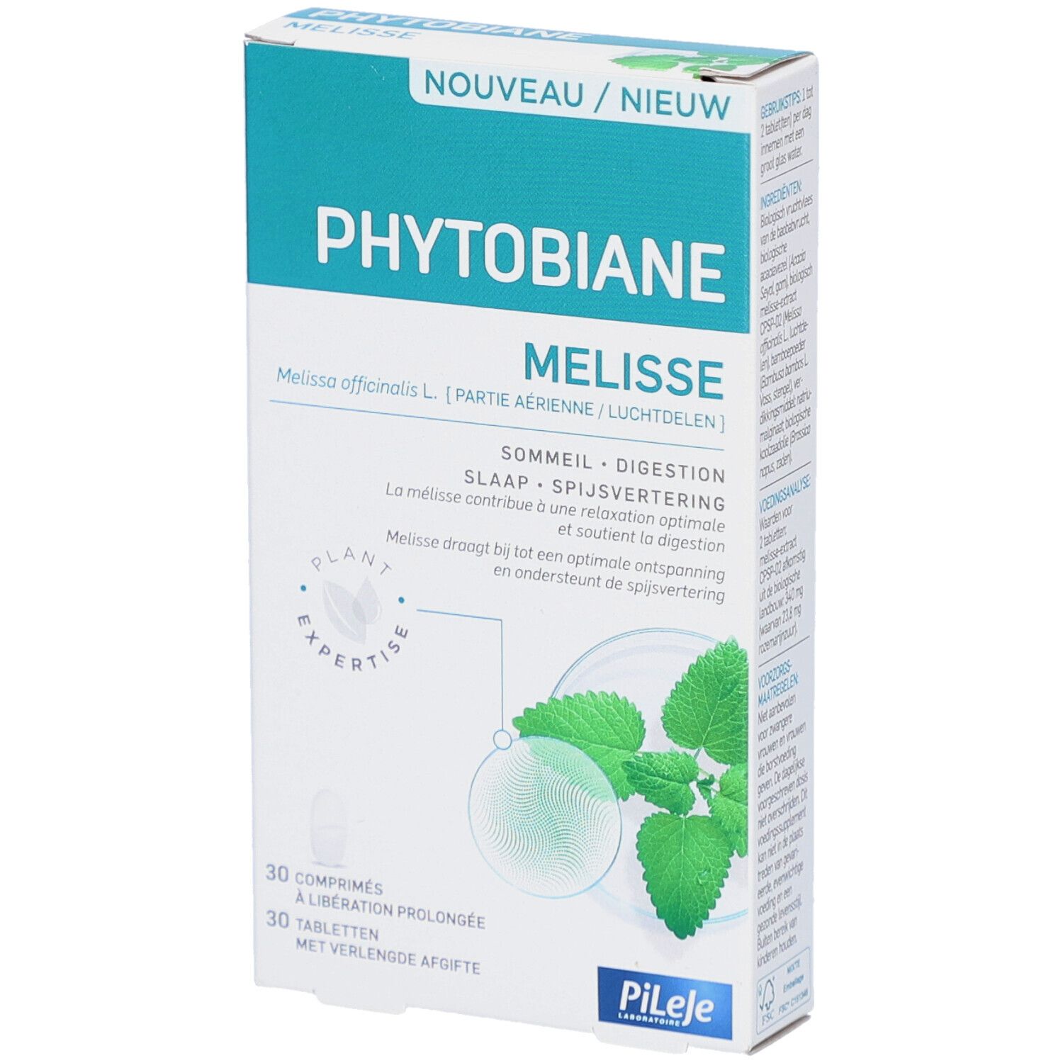 PiLeJe Phytobiane Melisse 30 Gecomprimeerde tabletten