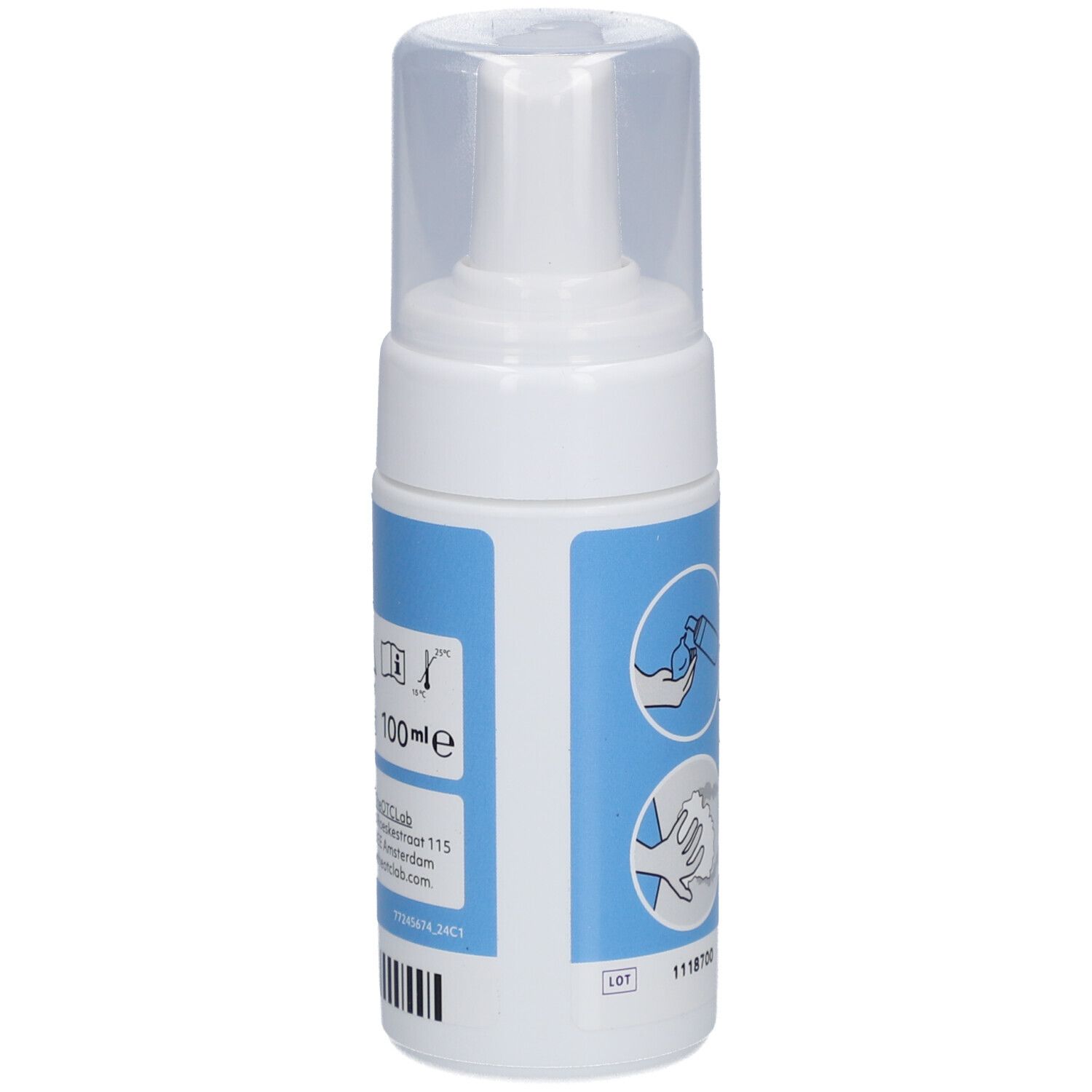 Weiße Flasche mit blauem Etikett. Auf dem Etikett steht "kidsner Alexia". Aufdruck: 100 ml.