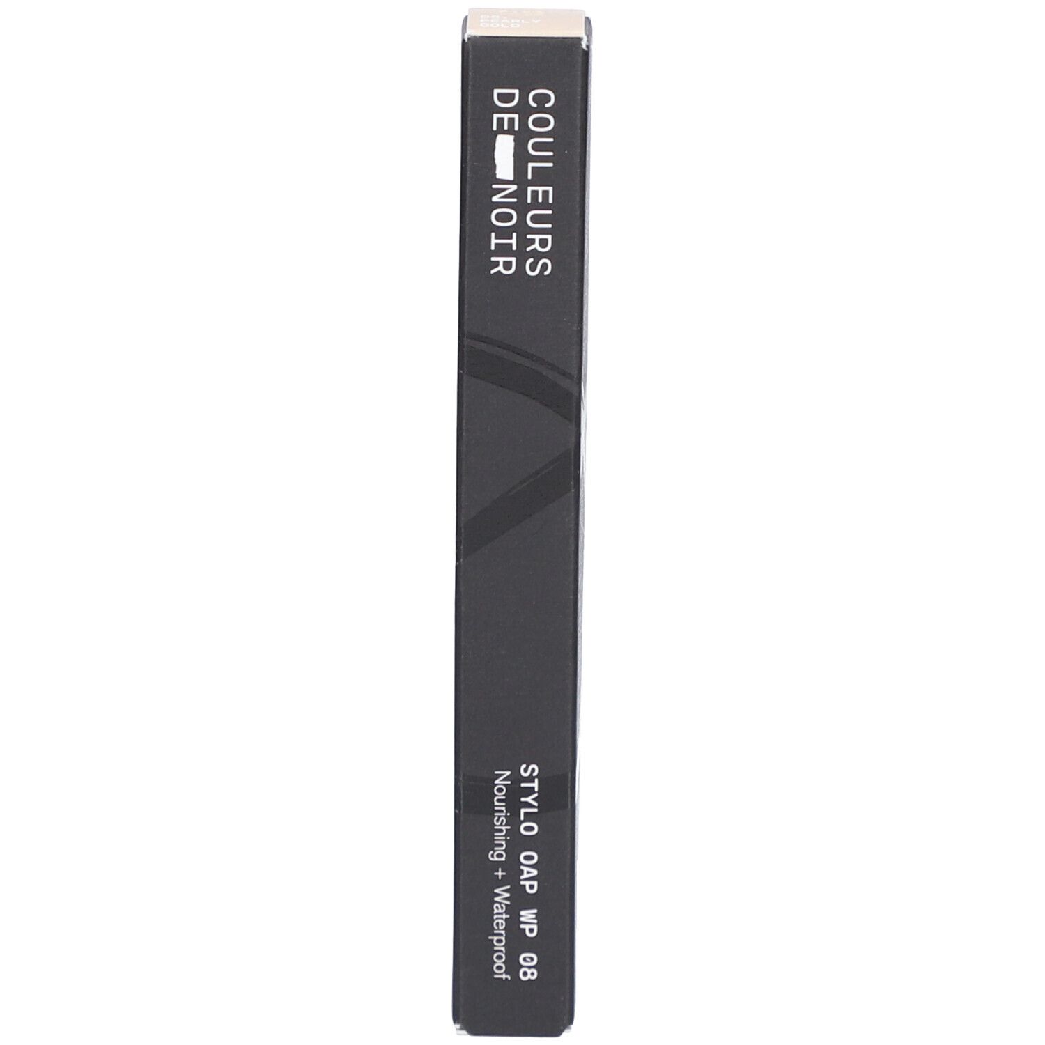 Schwarze Verpackung. Aufschrift: COULEURS DE NOIR. STYLO DAP WP 08.