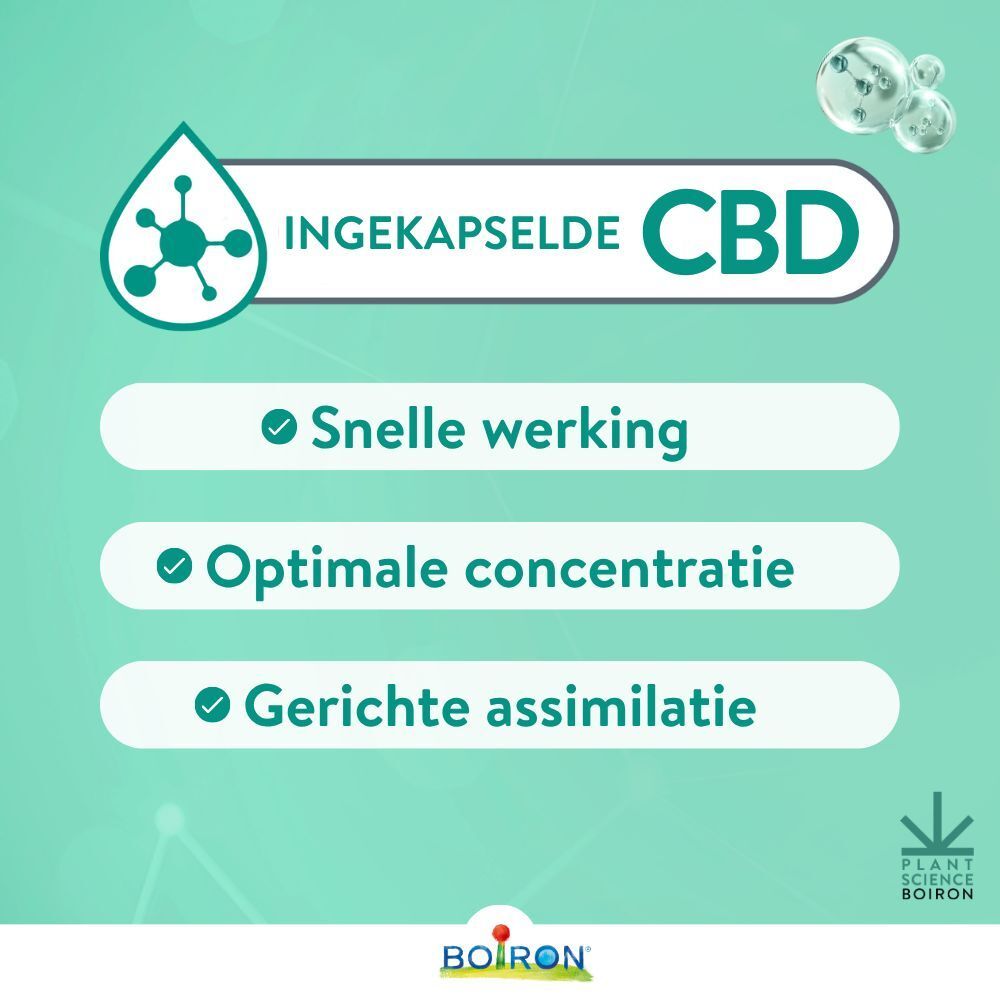 CBD by Boiron Gel Repare & Relaxe. Verpakking en tube. Tekst: Gel, Repare & Relaxe, 70g. Cannabis-logo.