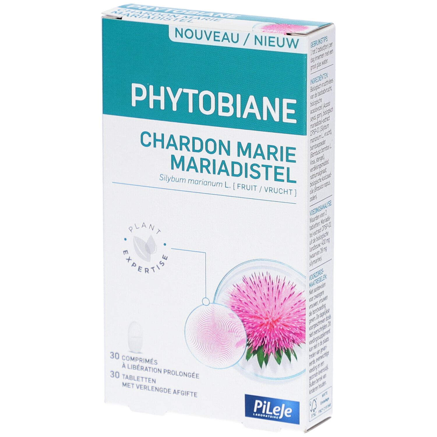PiLeJe Phytobiane Mariadistel 30 Gecomprimeerde tabletten