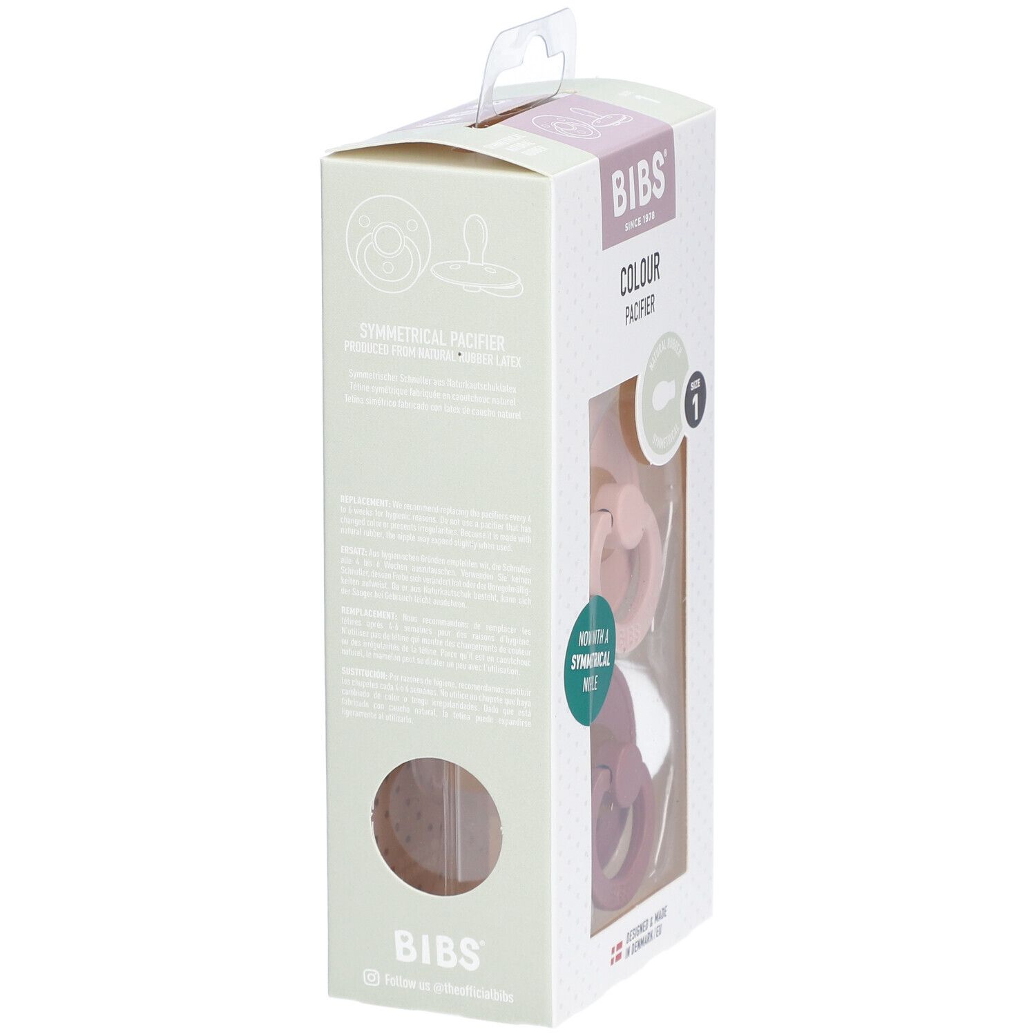 BIBS® Colour Schnuller Symmetrisch Gr. 1 Blush & Woodchuck 2 Stück