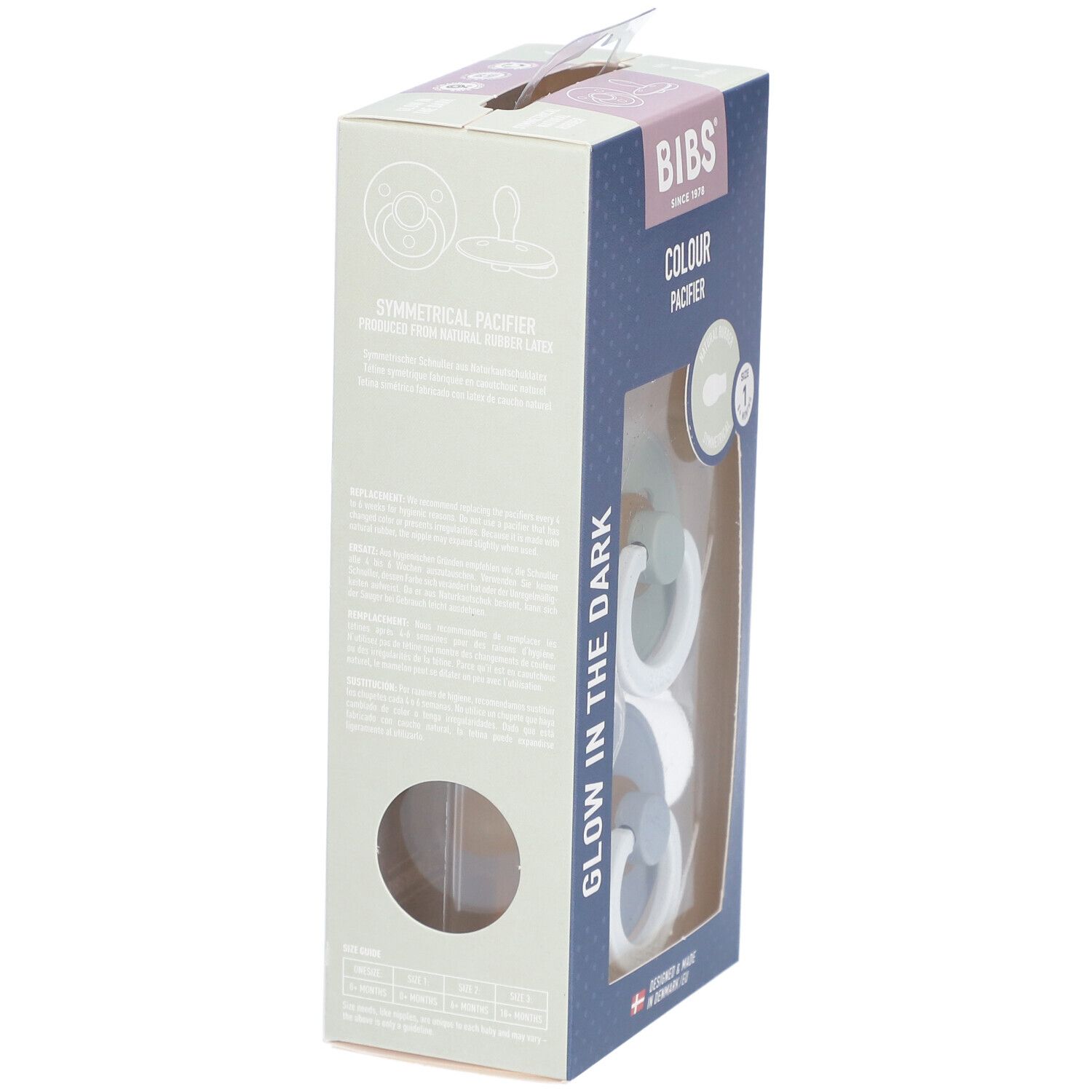 BIBS Colour Schnuller Nacht Sage/Cloud Glow 0-6 Monate