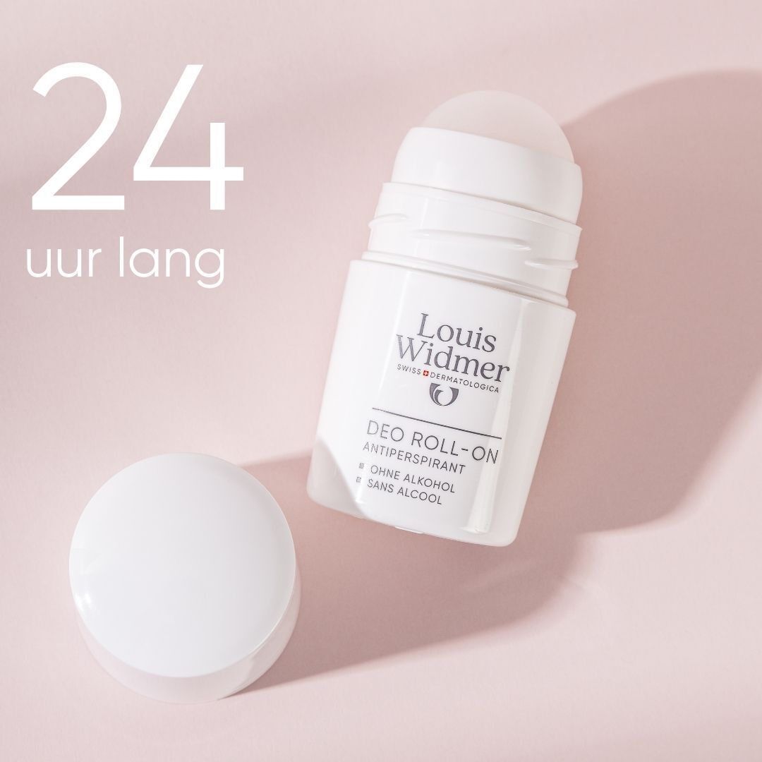 Louis Widmer Deo Roll-On Antiperspirant zonder alcohol.