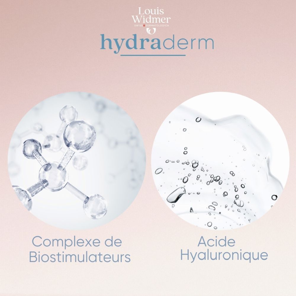 Logo bleu avec texte : recommandé par les dermatologues. Femme avec stéthoscope.