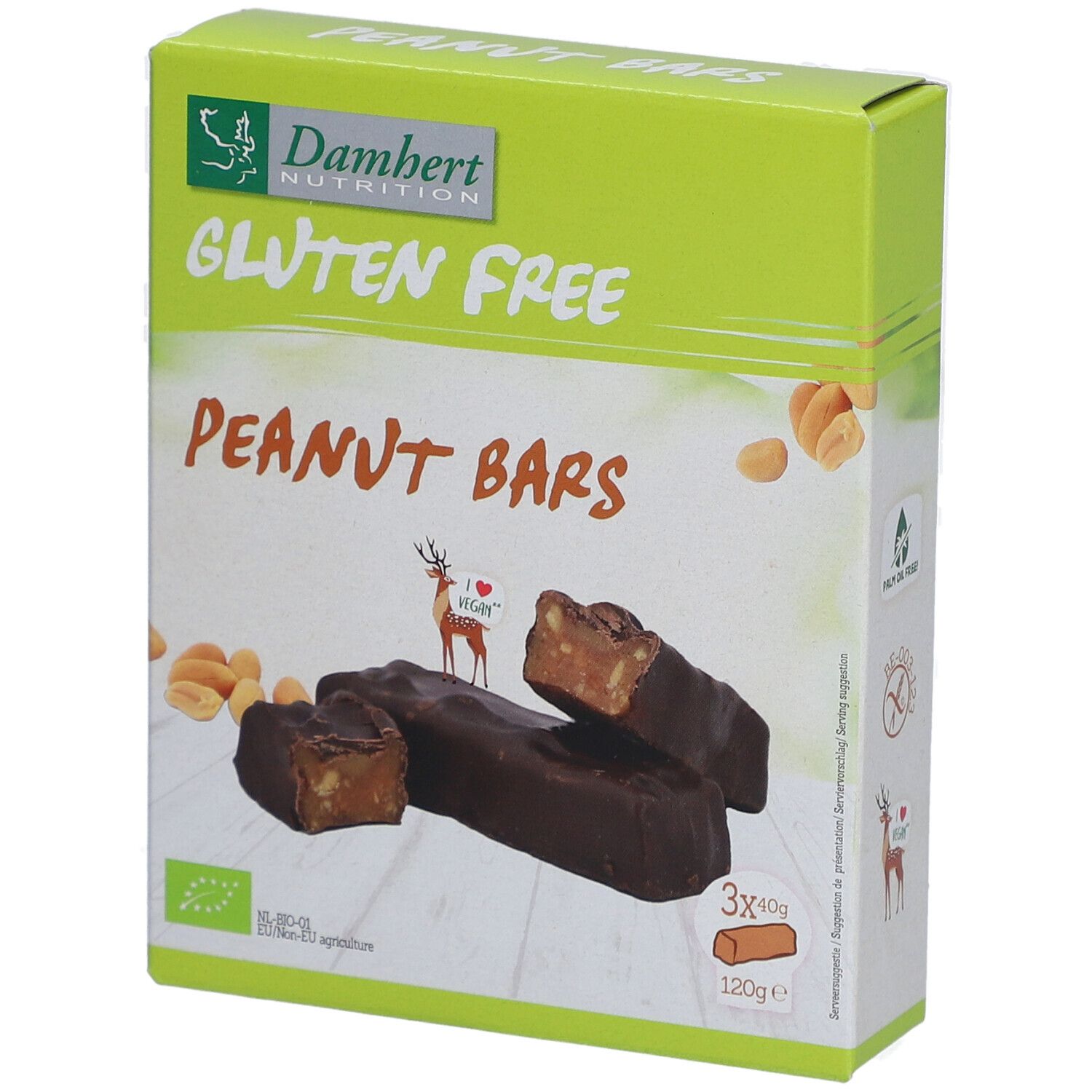 Damhert Wellbeing Barres aux Cacahuètes sans Gluten