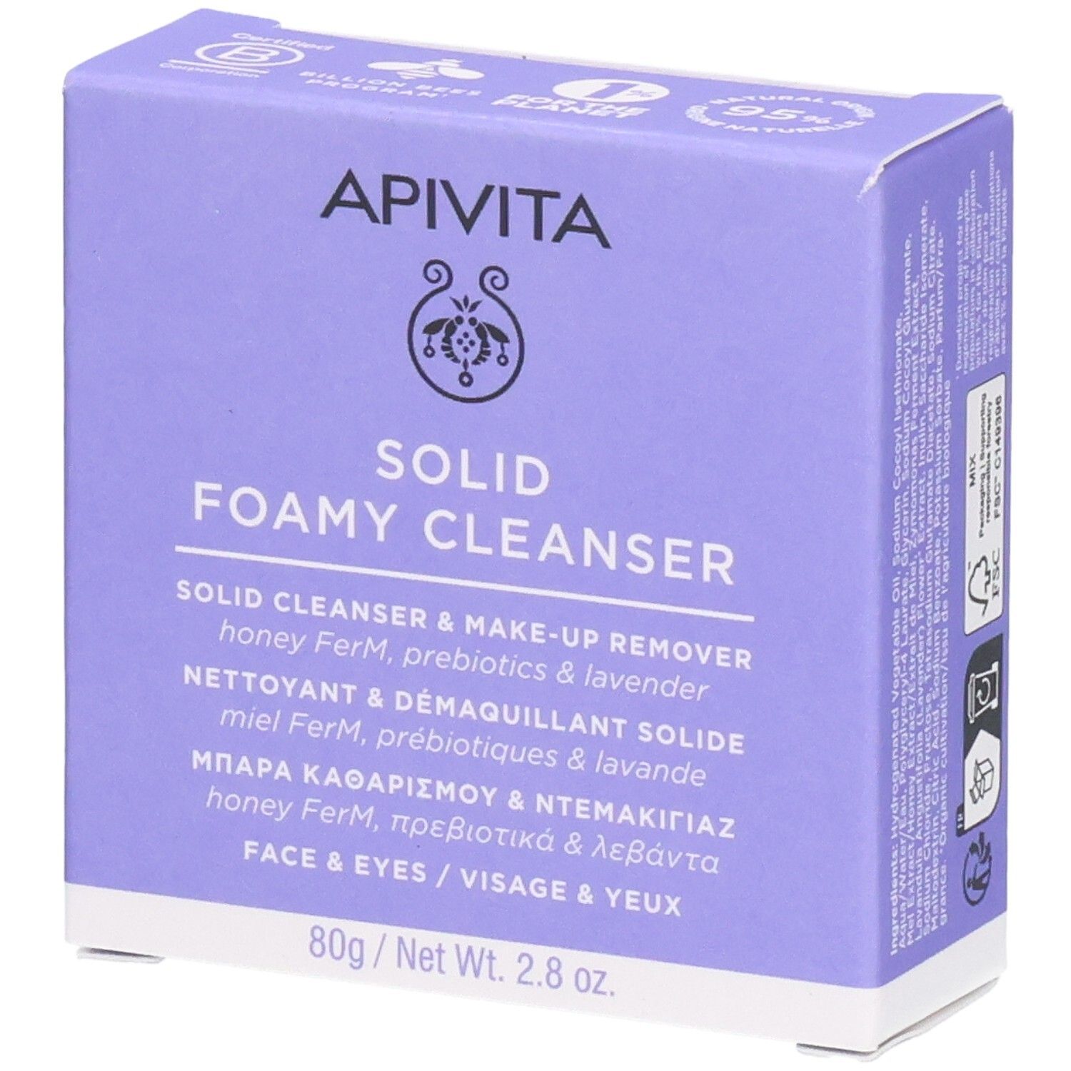 Apivita Solid Foamy Cleanser 80g 80 g Waschgel