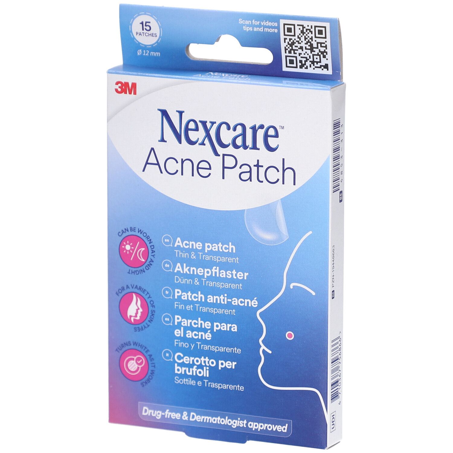 3M Nexcare Acne Patch Cerotti Trasparenti Per Brufoli Trattamento Mirato 15 Pezzi - Immagine 8
