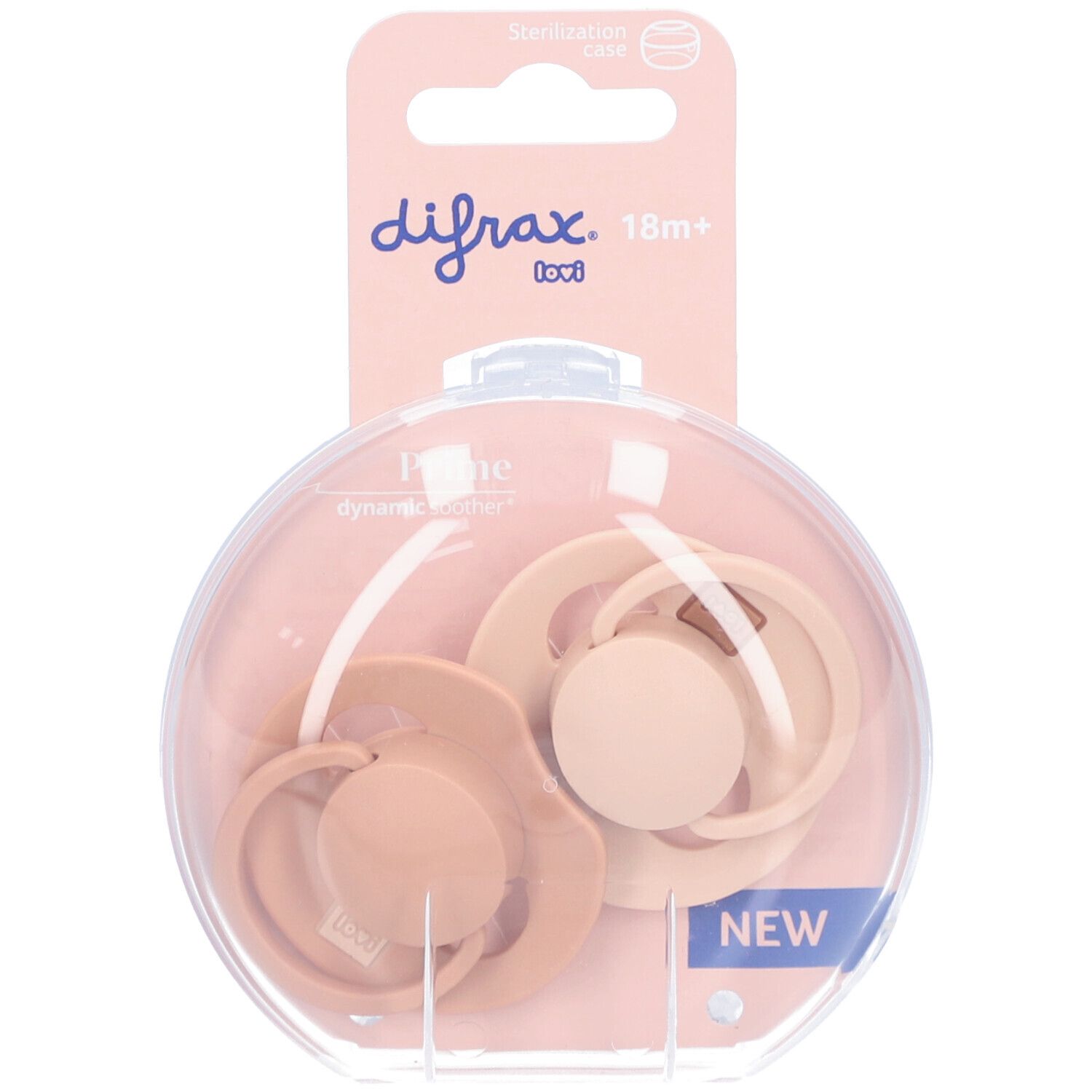 Difrax Dynamic Fopspeen 18M+ Prime Nude/Blush 2 St Schnuller