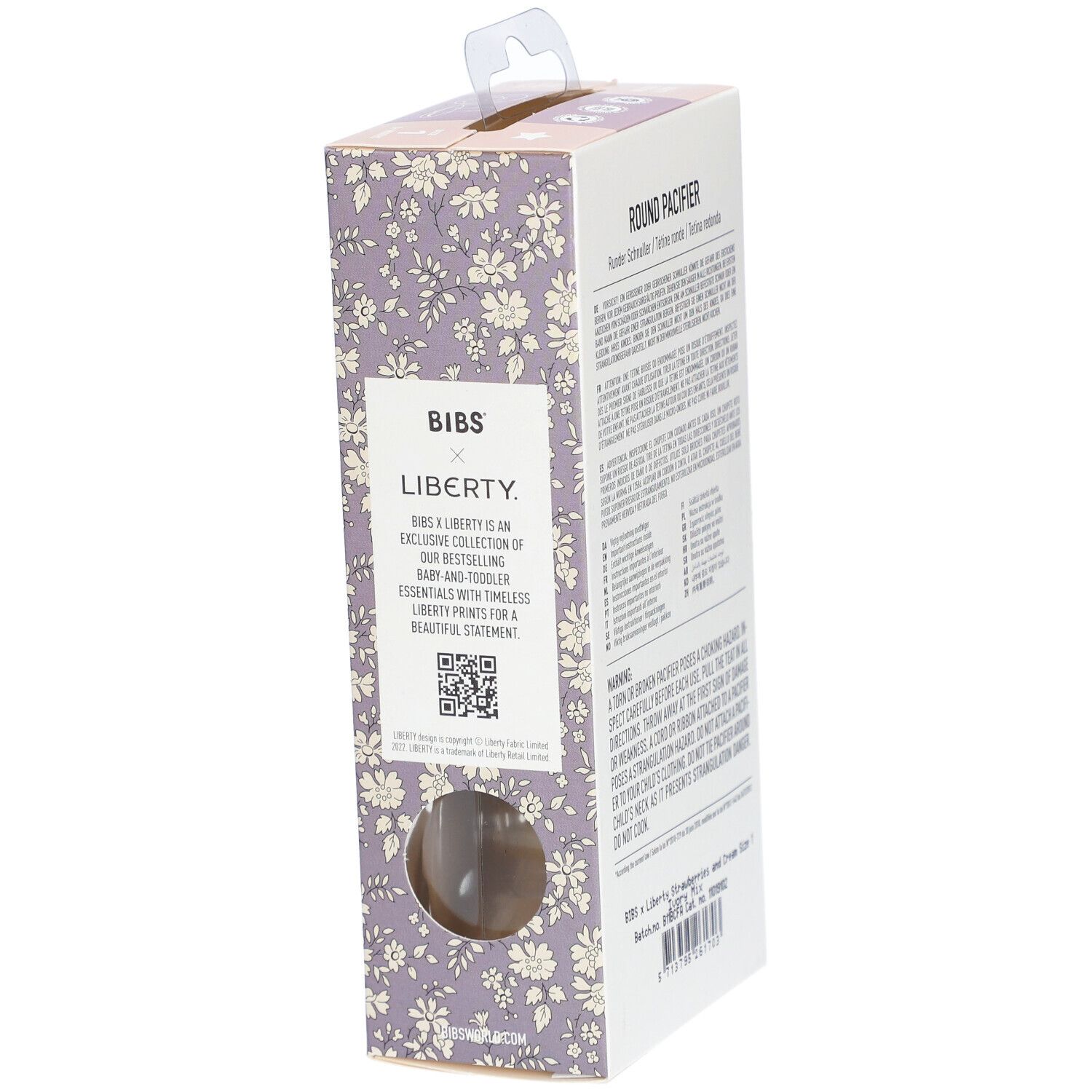 BIBS x Liberty Schnuller Strawberries and Cream - Ivory Mix 0-6 Monate