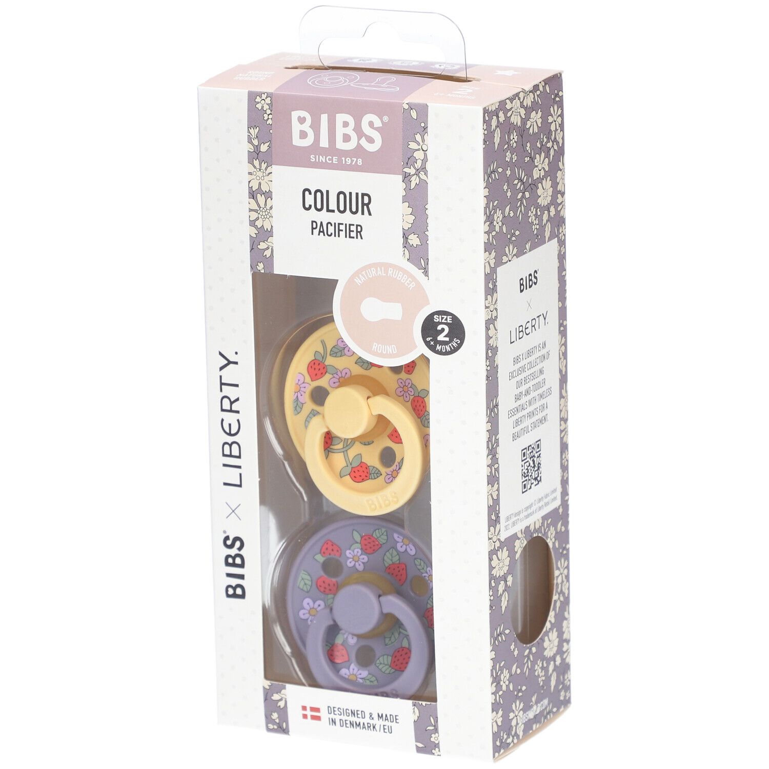 Bibs 2 Liberty Garden Strawberry Pale St Schnuller