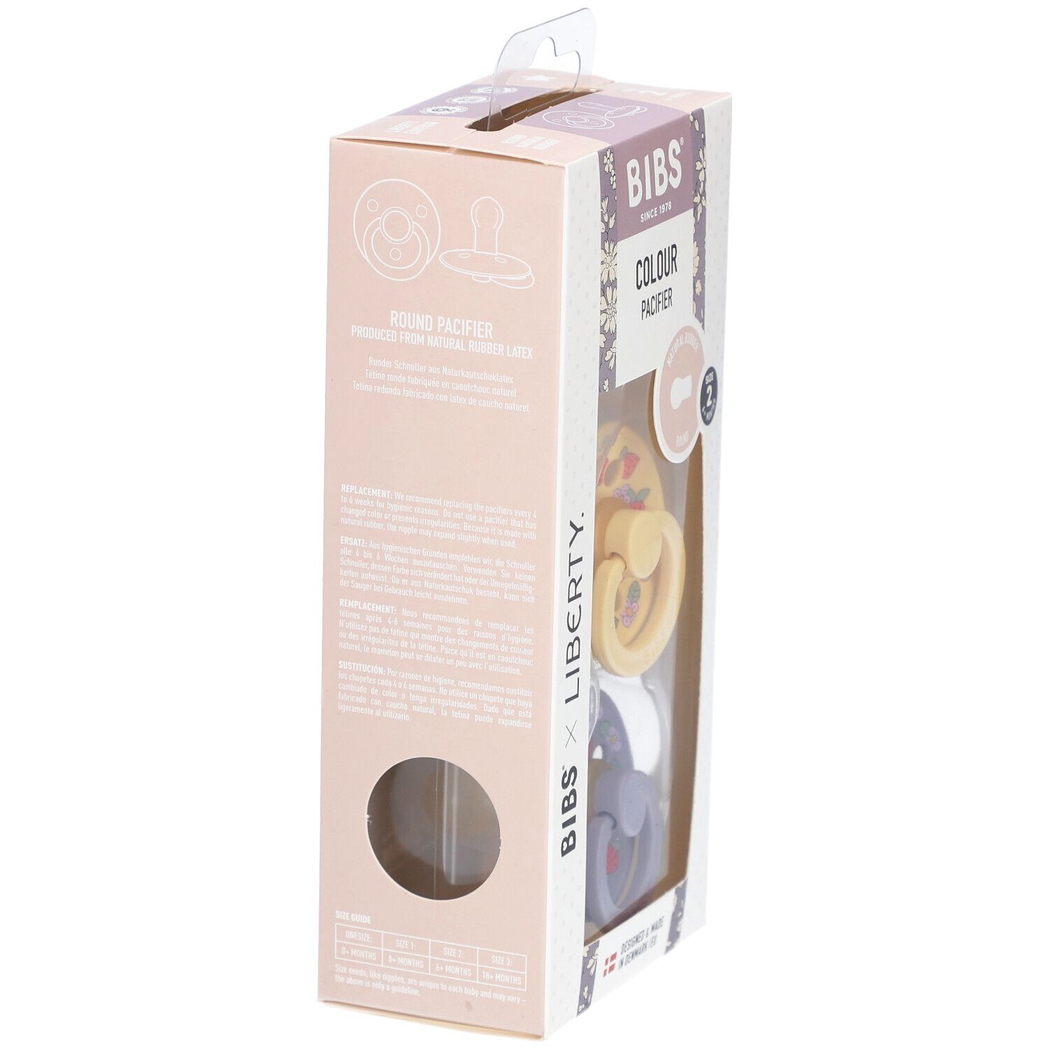 BIBS x Liberty Schnuller Strawberries and Cream - Pale Butter Mix 6-18 Monate