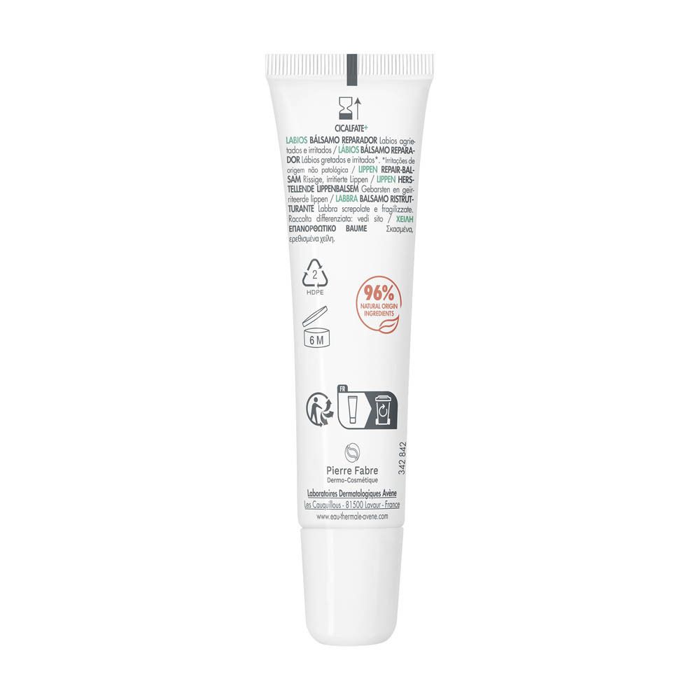 Achterkant tube. Meertalige tekst. 96% ingrediënten van natuurlijke oorsprong. Pierre Fabre.