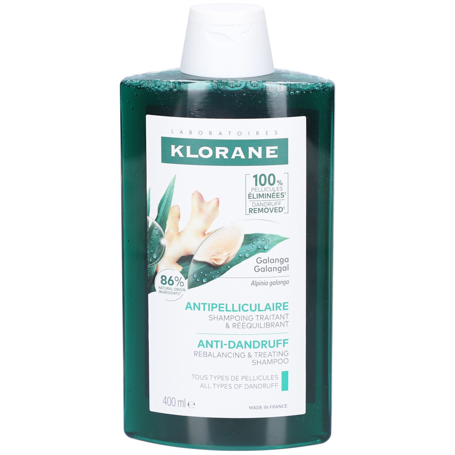 Klorane Galanga Antiroosshampoo | Behandelend & herbalancerend Roos 400 Shampoo