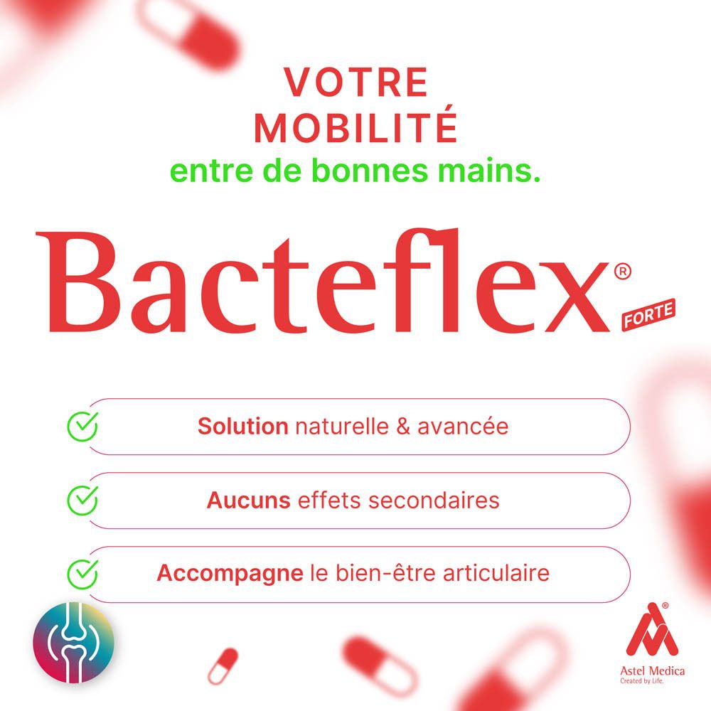 Boîte Bacteflex Forte pour articulations, muscles et tendons.