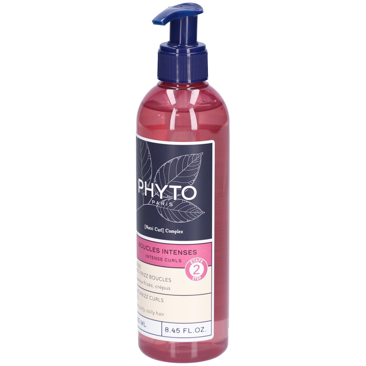 Phyto Boucles Intenses Gelée Anti-Frizz Flasche mit Pumpspender, 250 ml.