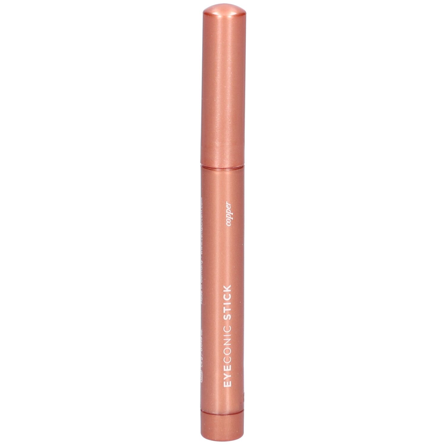Kupferfarbener Stift mit Deckel. Auf dem Stift ist der Schriftzug EYEONIC STICK copper zu sehen.