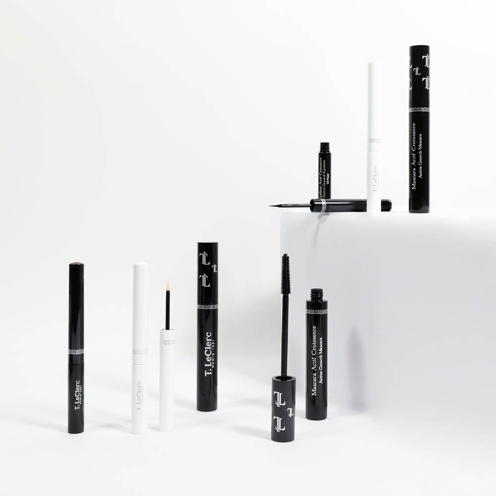 Verschillende producten. T.LeClerc logo. Sérum Actif Croissance Cils & Sourcils.