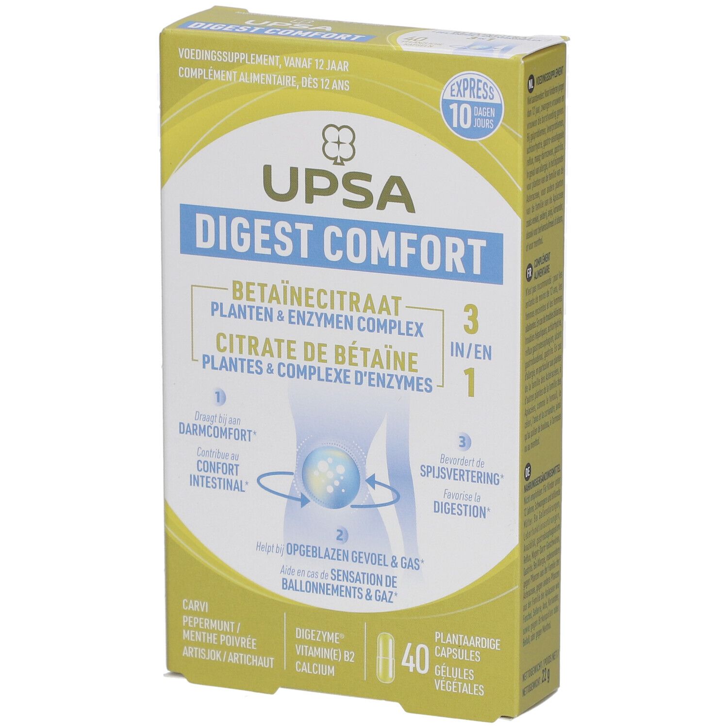 Upsa Digest Comfort Opgeblazen Gevoel Capsules 40st 40 St Kapseln