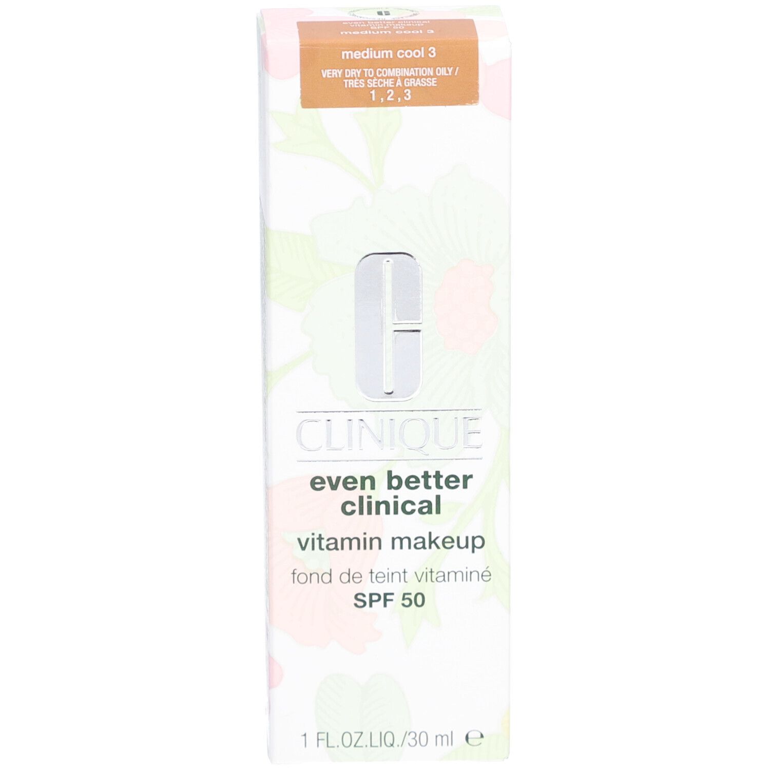 Clinique Even Better Clinical Vitamin Makeup mit Verpackung. Farbton Medium Cool 3.