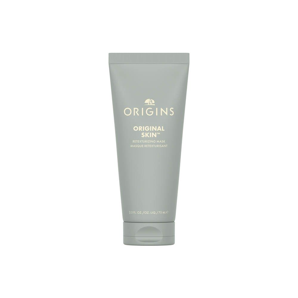 Hellgraue Tube mit Produktnamen und Markennamen. Text: ORIGINAL SKIN™ Retexturizing Mask. 75 ml.