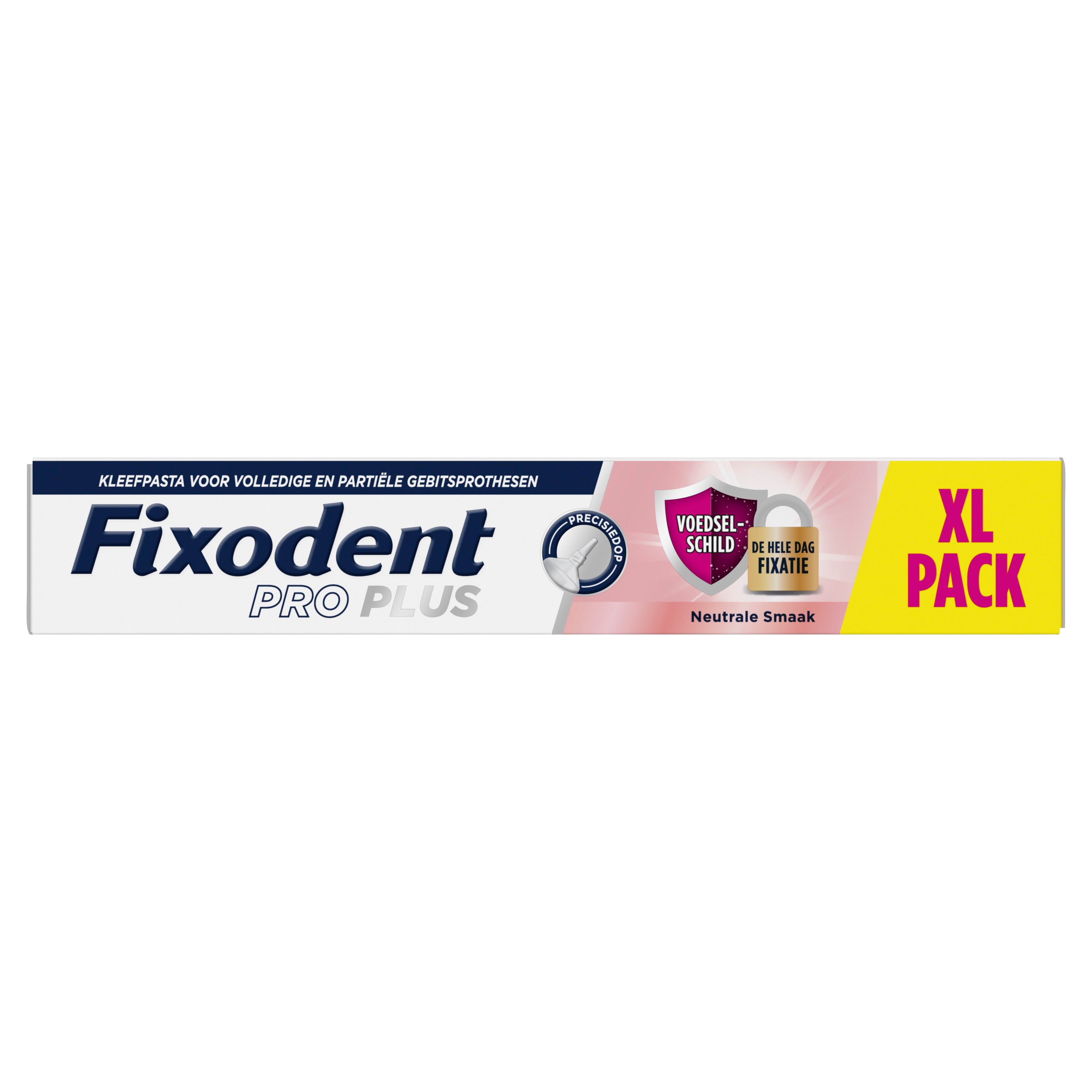 Fixodent Pro Plus, kleefpasta voor gebitsprothesen. Neutrale smaak. Productinformatie.