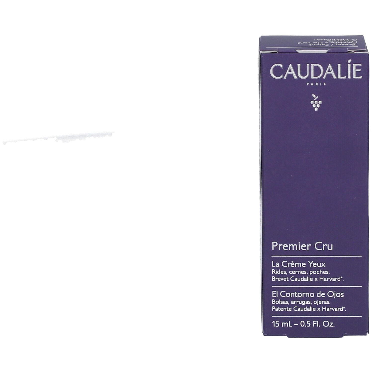 Violette Schachtel mit weißem Schriftzug CAUDALIE und Produktbezeichnung. Premier Cru.