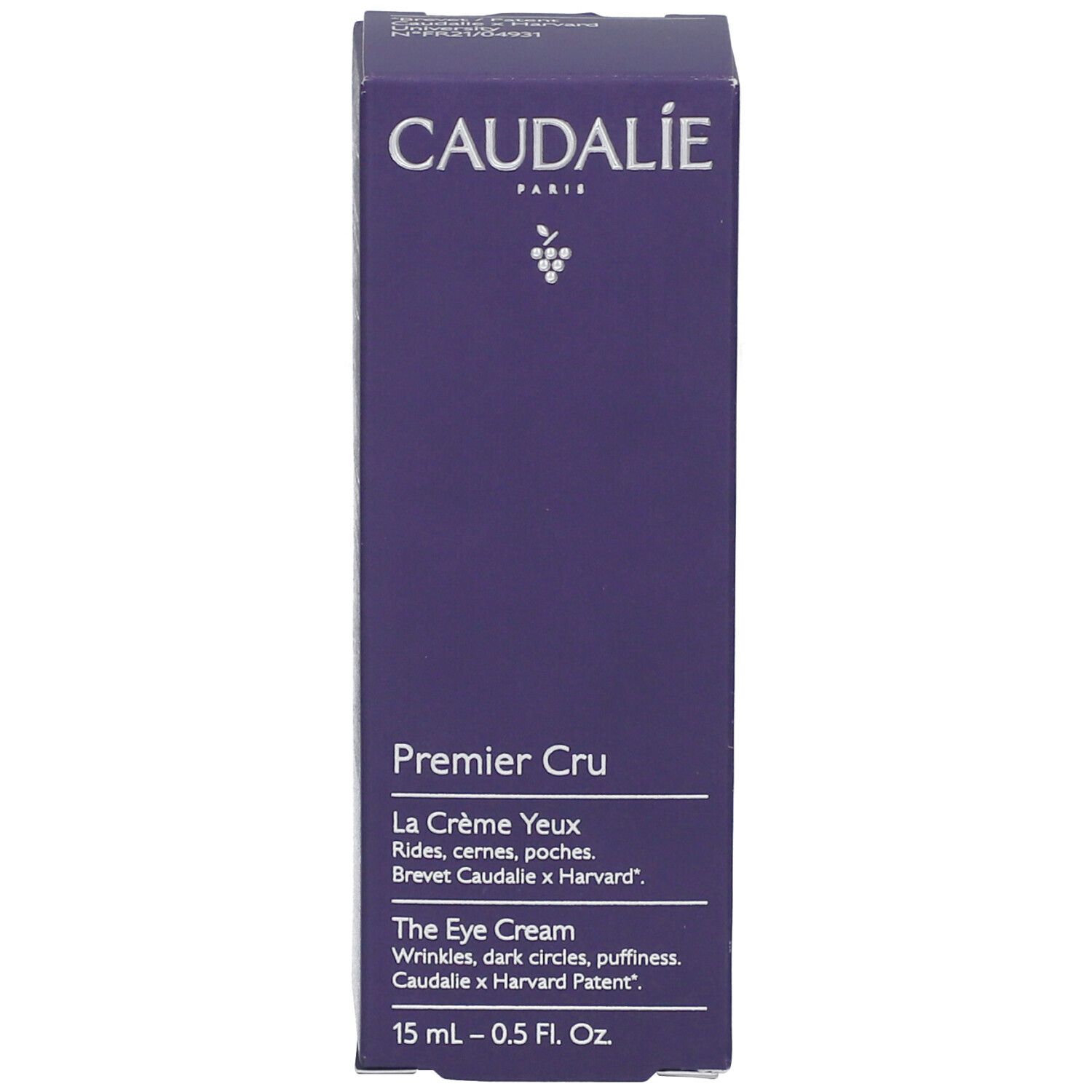 Violette Schachtel mit weißem Schriftzug CAUDALIE und Produktbezeichnung. Premier Cru.