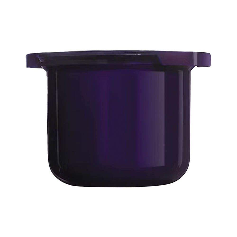 Caudalie Premier Cru Crème Recharge. Pot violet sans emballage. Couvercle et pot visibles.