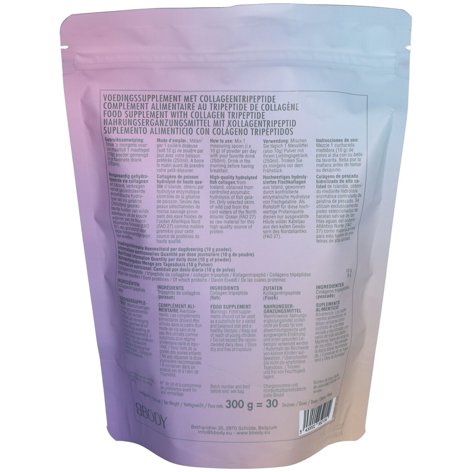 BBODY® 100 % Tripeptid-Kollagen Pulver