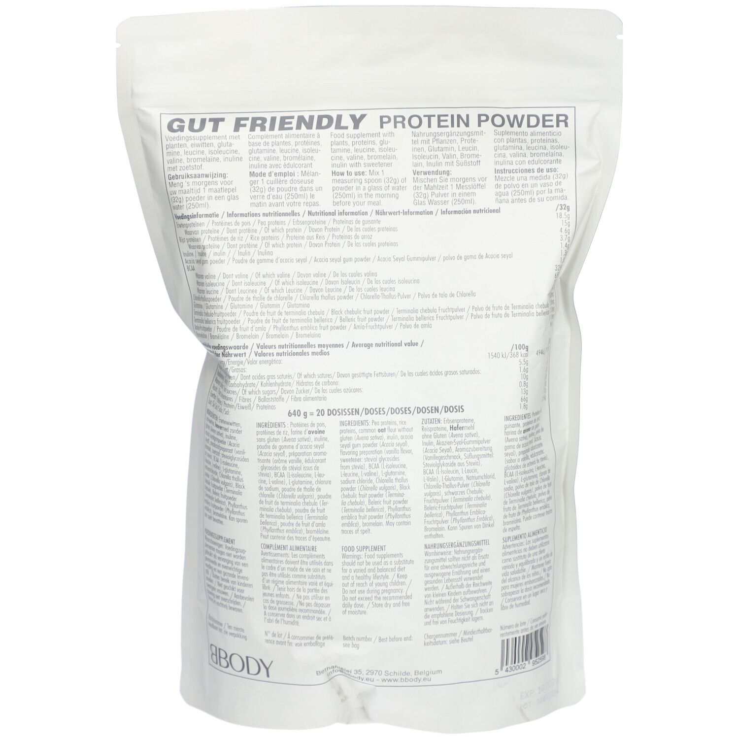 BBODY Darmfreundliches Protein-Pulver