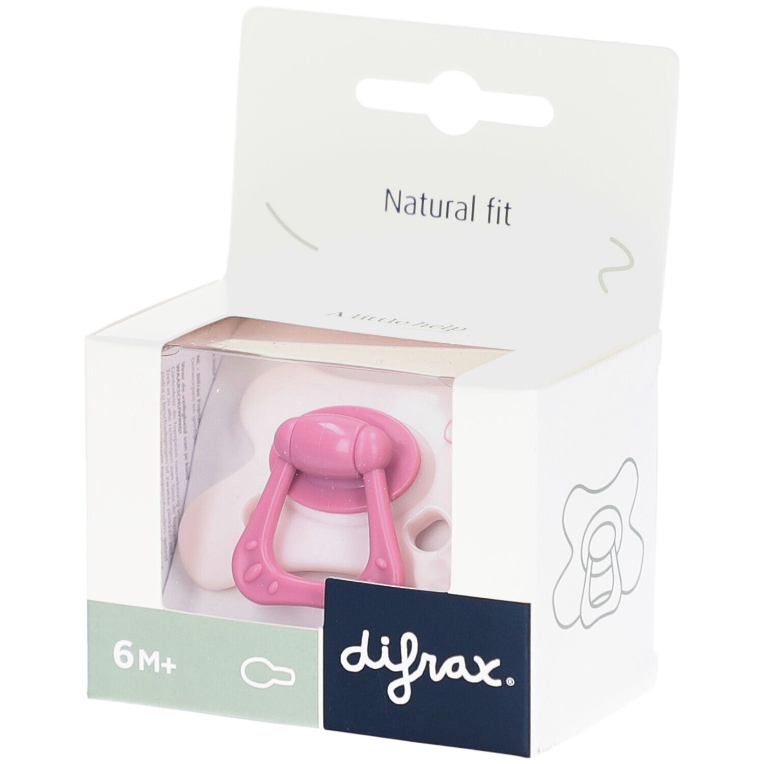 Difrax Fopspeen Natural 6m+ Berry Pink Bunny 1st 1 St Schnuller