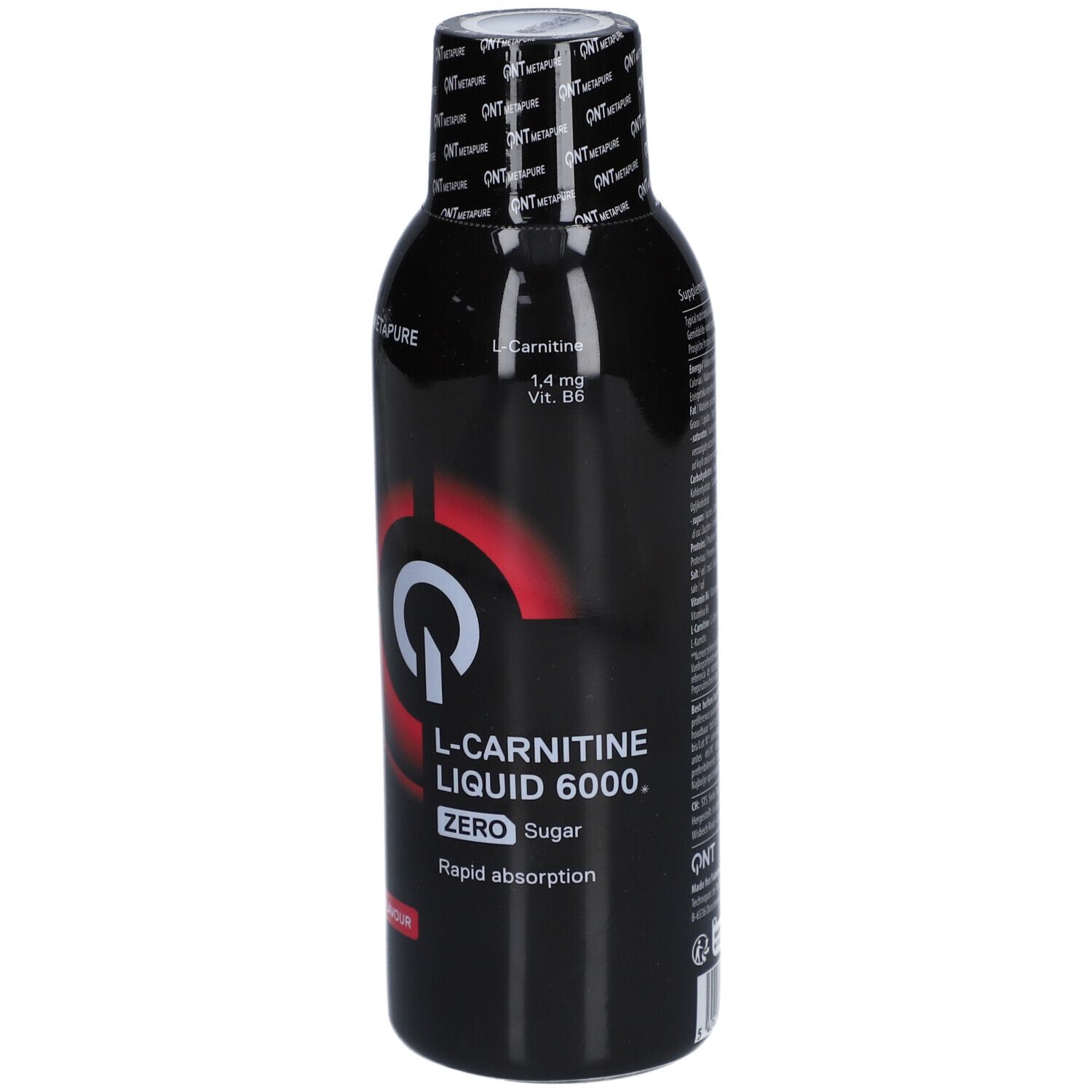 QNT Metapure L-Carnitin Flüssig 6000 Framboos Zuckerfrei Framboise