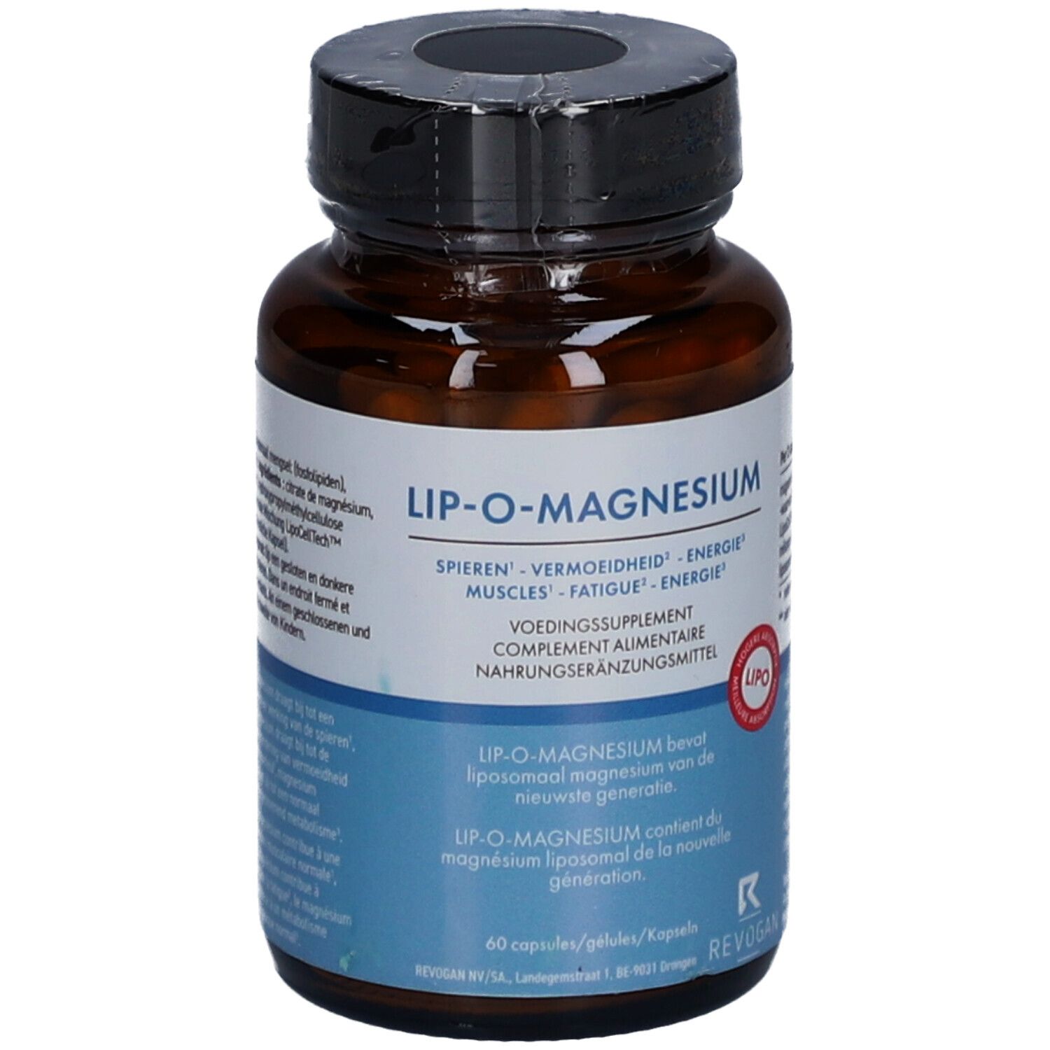 Revogan LIP-O-Magnesium | Energie, spieren & hart 60 Capsules