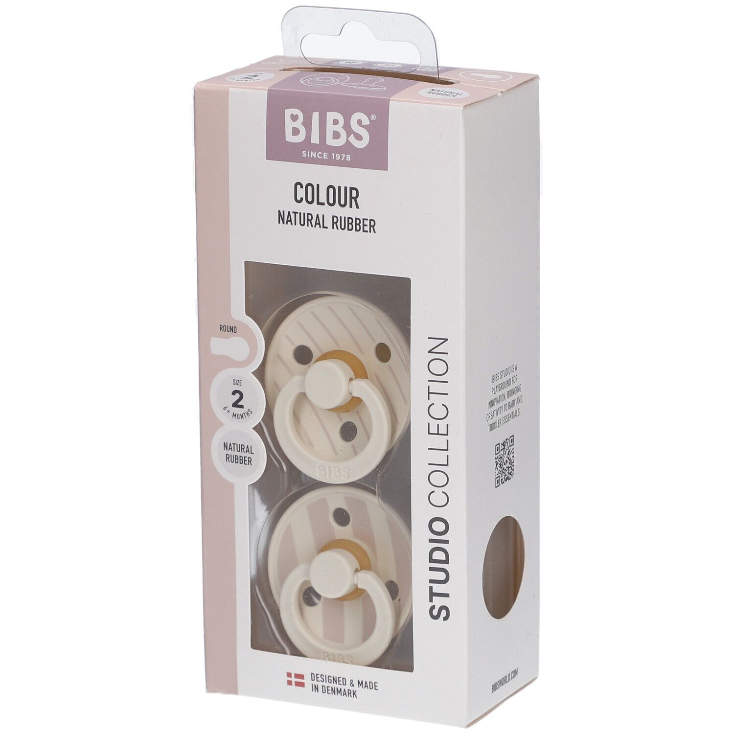 BIBS STUDIO Farbe 2 Pack Pin - Elfenbein Vanille Mix | +6 mois